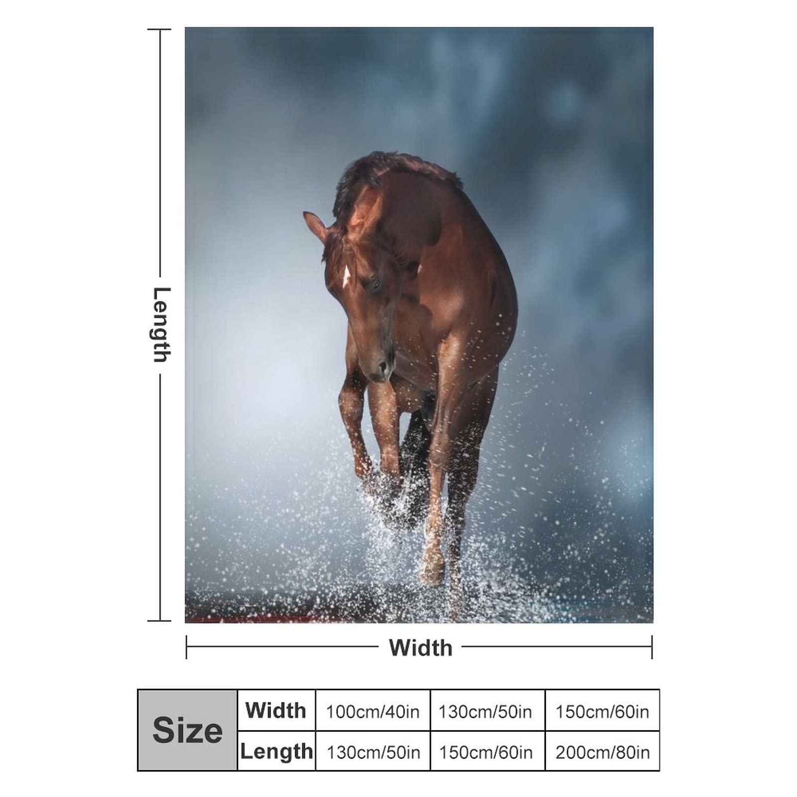 Braune Pferd Flanell Decke - Extra Weich Und Warm 200x230cm Für Bett Und Couch