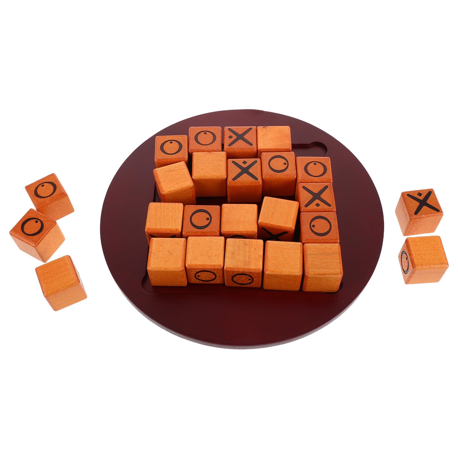 ERINGOGO Jeu de Société Bois Push Ox pour Garçon Fille Jeu Échecs Géométrique Portable pour Famille Léger