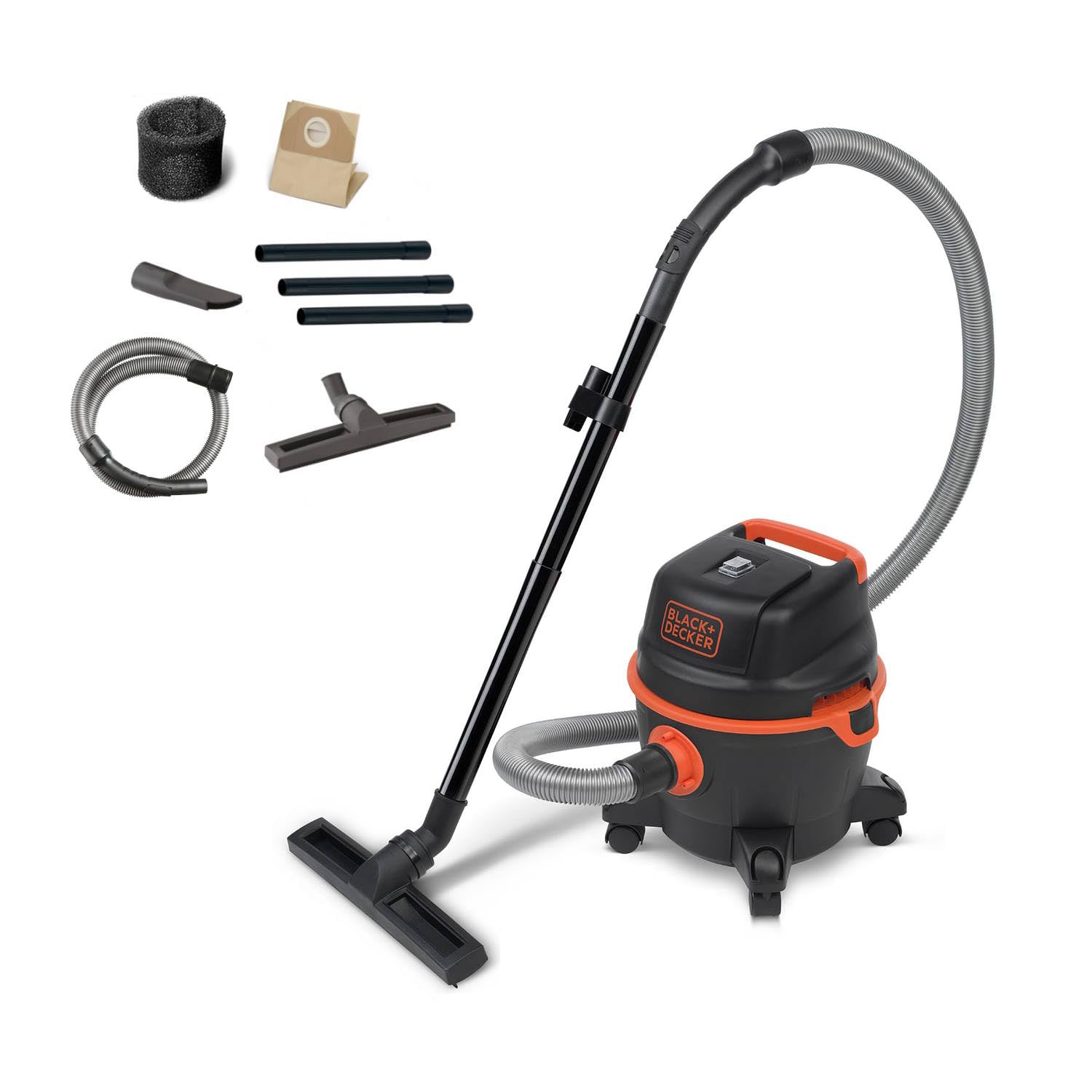 Black+Decker Aspirador Multiuso BXVC15PE de sólidos y líquidos (1200 W, 15 l)