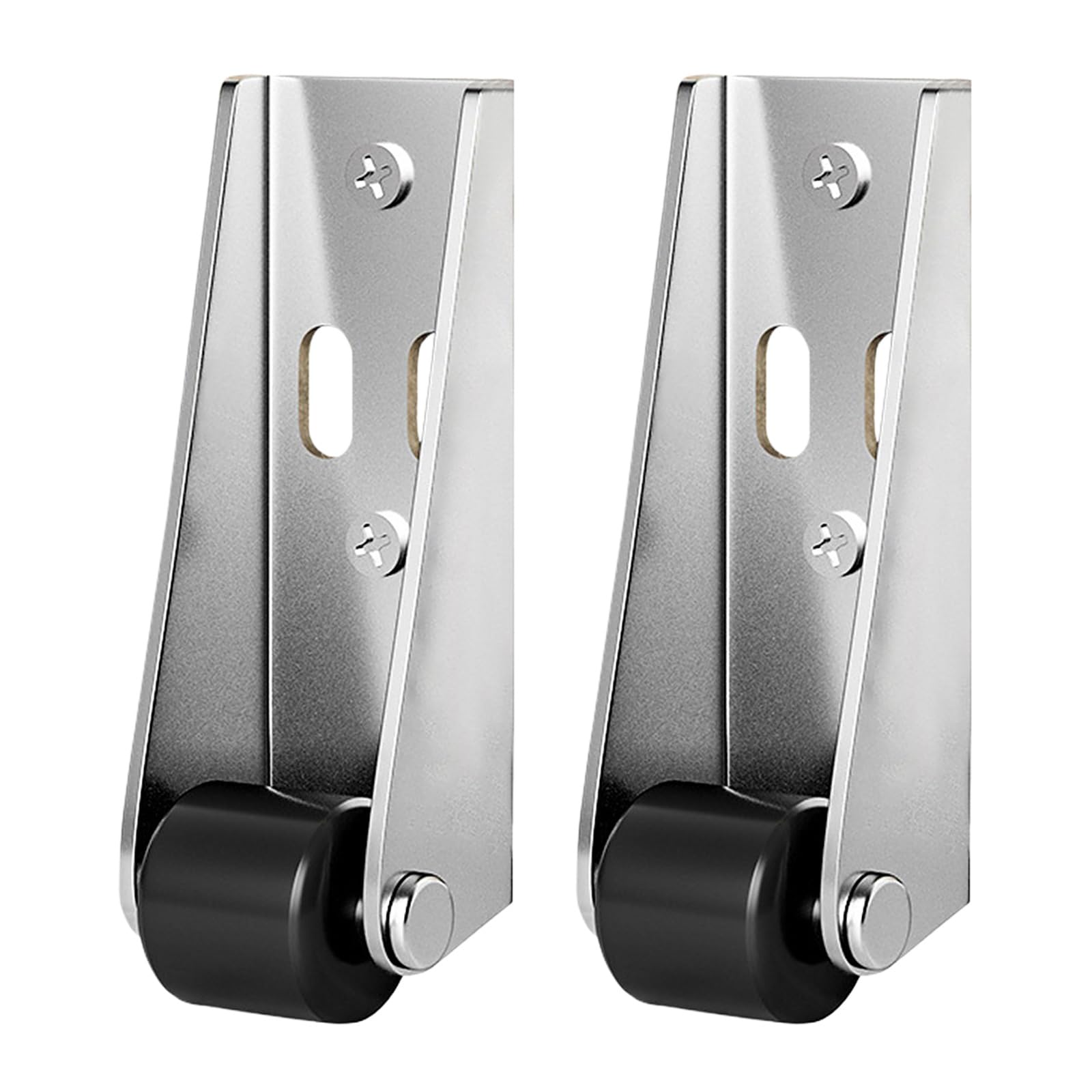 ZenithQuest 2 Pack Support Wheels, Stainless Steel PP Nylon Quiet Wear Resistant Casters, for Furniture Drawers Island Platforms Door Sagging Repair