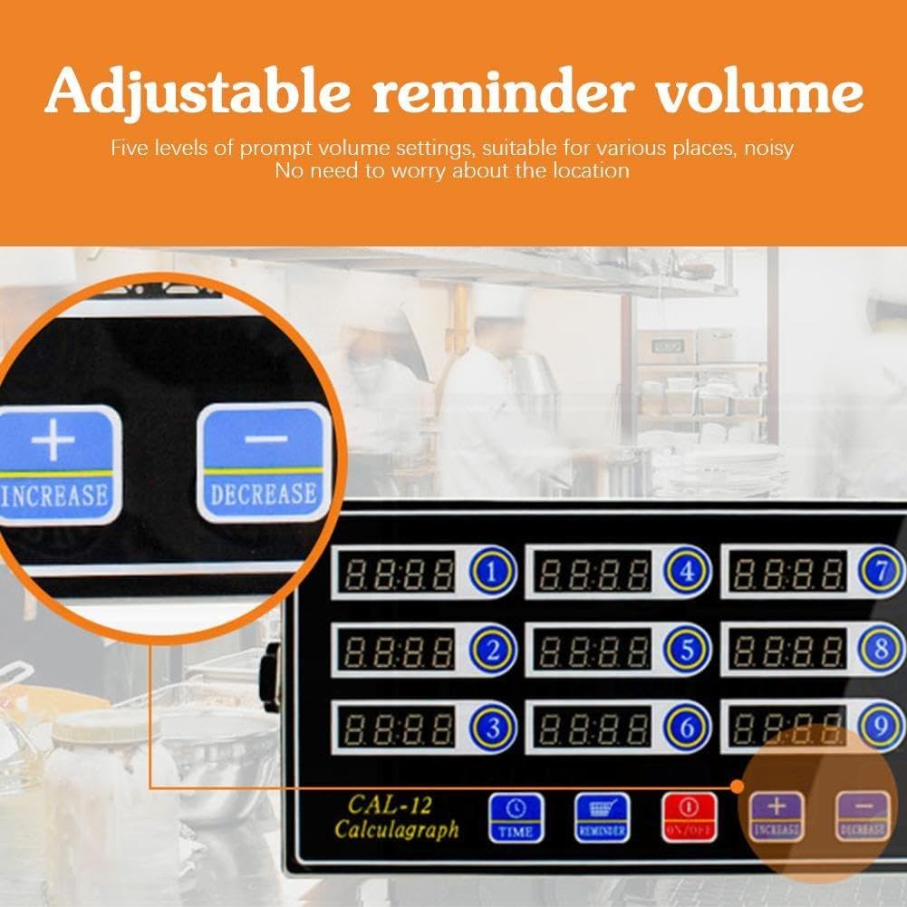 Timer Da Cucina Commerciale 4 Canali - Acciaio Inox, Display LED, Allarme Forte, 220V - Foto 3