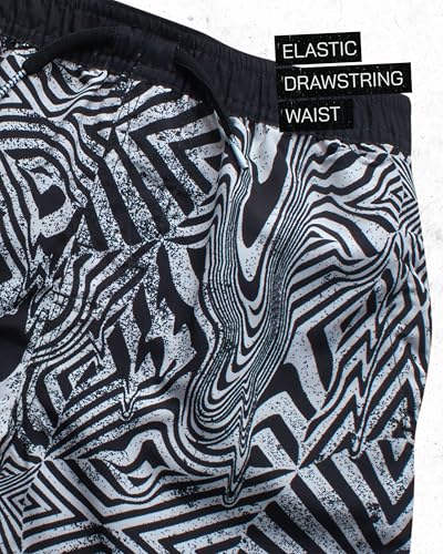 Image of Volcom Baby Boys Swim Set - 2 Piece Short Sleeve Swim Shirt Graphic Tees & Board Shorts - Infant Toddler Little Boys Swimsuit