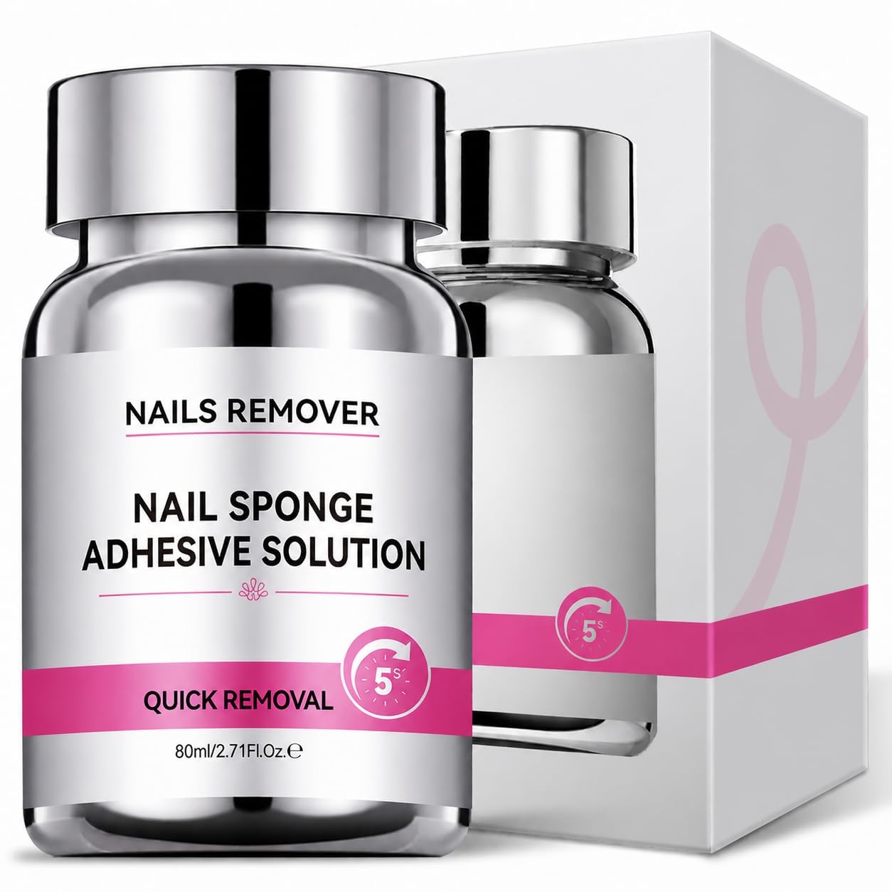 Nail Polish Remover Sponge Jar | Instant Dip & Clean Nail Paint Remover | Acetone-Based Quick Removal Formula | Mess-Free Portable Nail Cleaner for Salon & Home Use | 80ml-image-7