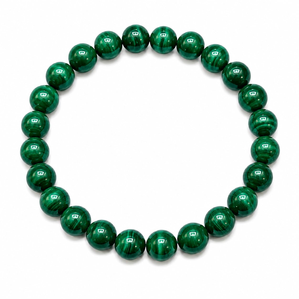 Natural Malachite Bracelet for Men & Women | 8mm Genuine Green Malachite Crystal Bracelet | Lab Tested Gemstone | Growth & Positive Energy-image-32