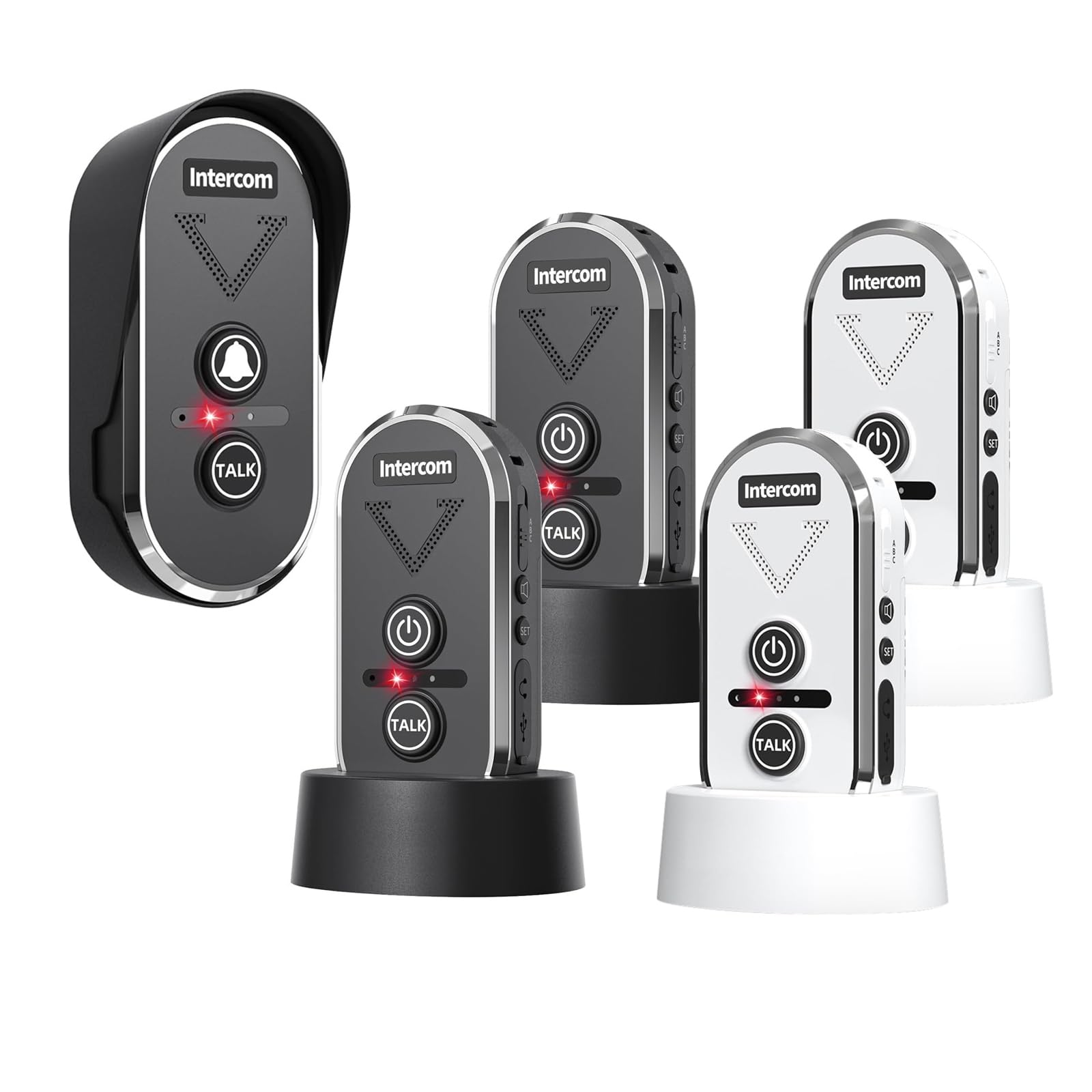 PANDAR Wireless Doorbell with Intercom,Two Way Talk Intercom, 3 Channel, 3 Level Volume,4900ft Long Range,Battery Operated Wireless Intercoms for Home Office Classroom Cafe