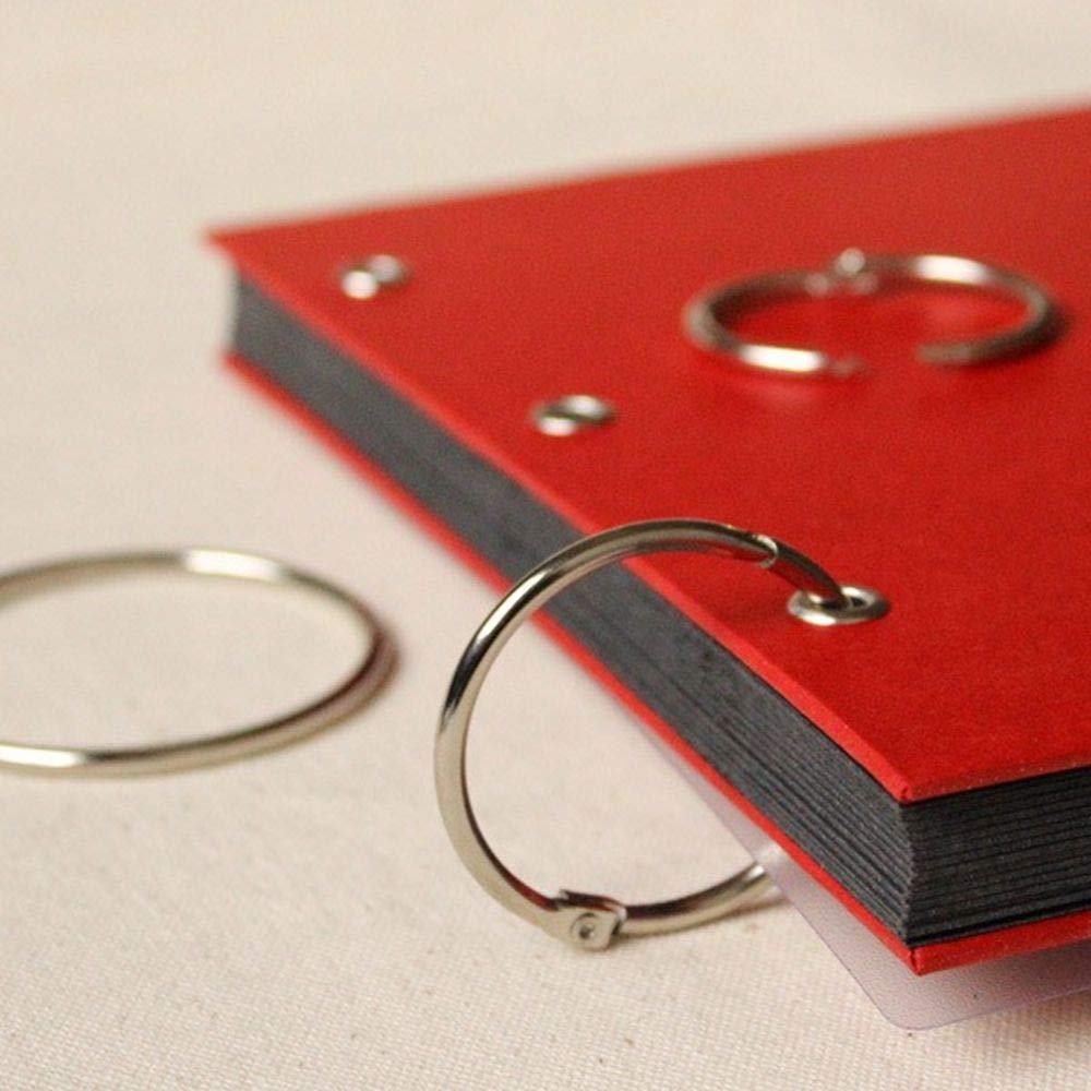 Loose Leaf Binder Rings,50 Pcs Metal Book Ring Index Cards Key Chain Rings Split Ring Photo Clips Loose Leaf Rings, For Notebook Scrapbook Album Craft DIY,40mm - View #7