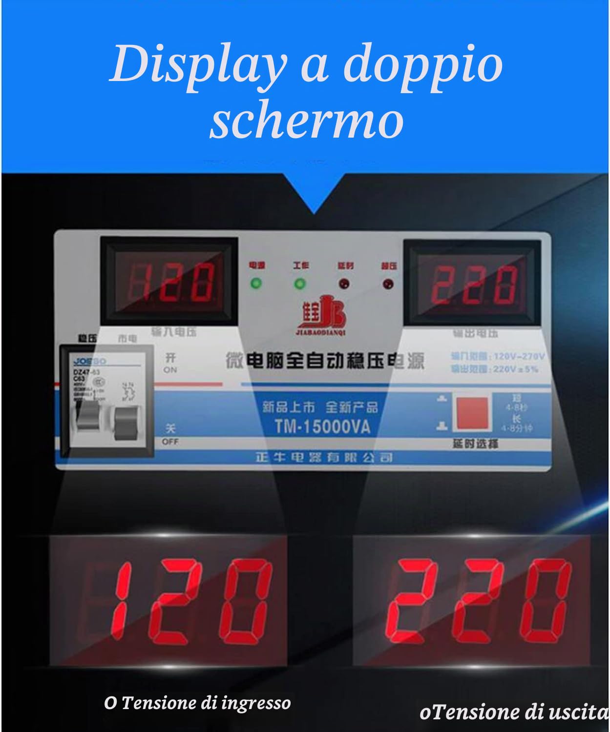 Regolatore di Tensione Automatico 220v 15000/6800va Stabilizzatore di Alimentazione Stabilizzatore Stabilizzatore Ultra Basso per Uso Domestico Stabilizzatore (6800)