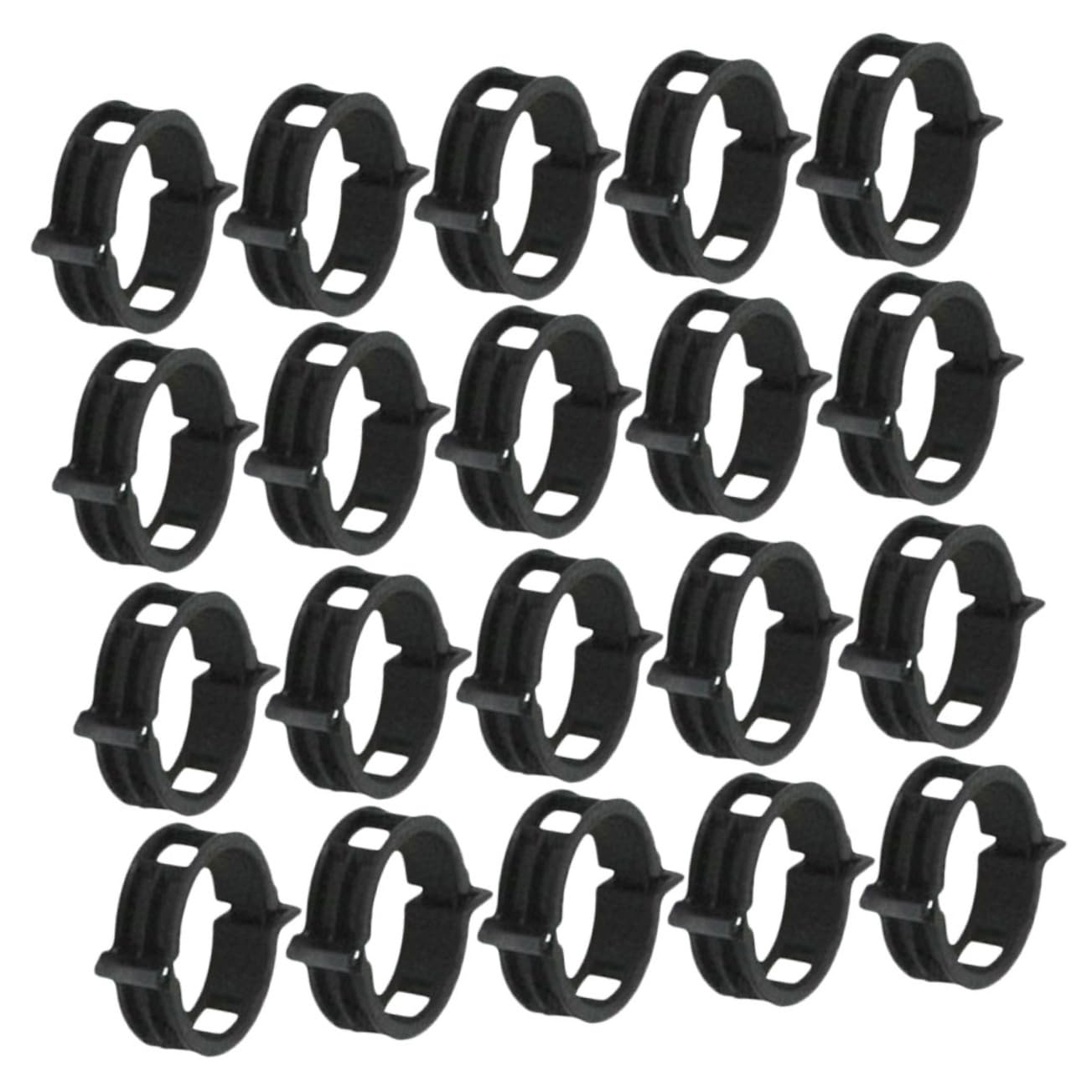 iplusmile 5 Sätze Pflanzenclips Gitter Im Freien Pflanzenstützclips Tomatenpflanzeunterstützung Clip Für Gartenpflanzen Transplantationsklammern Pp Black 100 Stück * 5