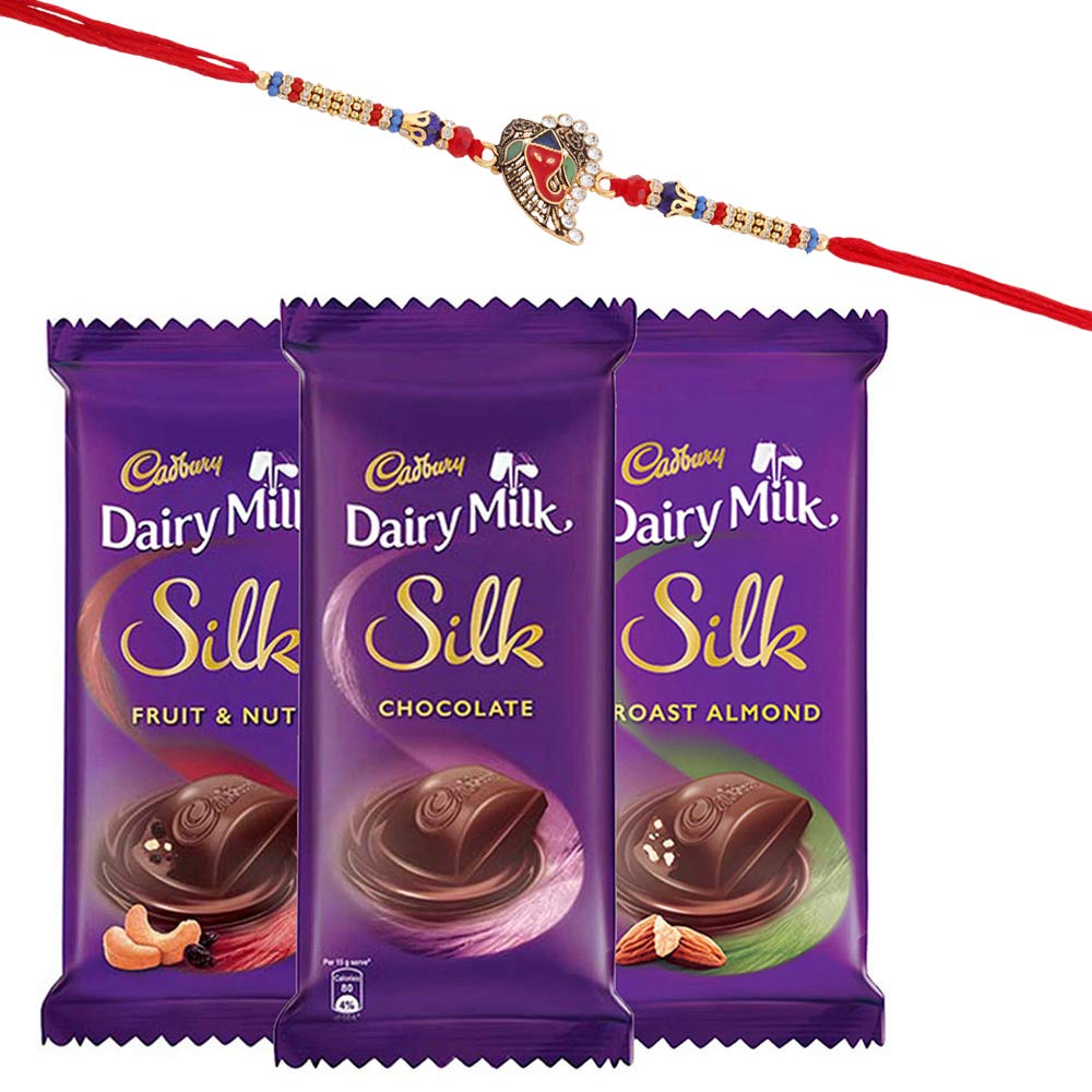 SFU E Com Ganeshjee Rakhi with Dairy Milk Silk Chocolates