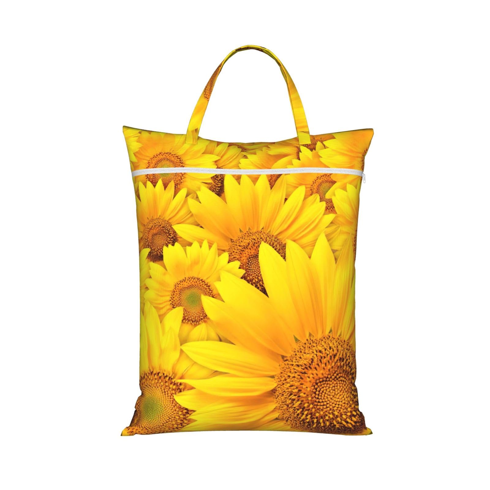 Pphgut 1 Pc Many Sunflowers Print Travel Laundry Bag Portable Dirt Clothes Bags Daily Hiking Camping Vacation