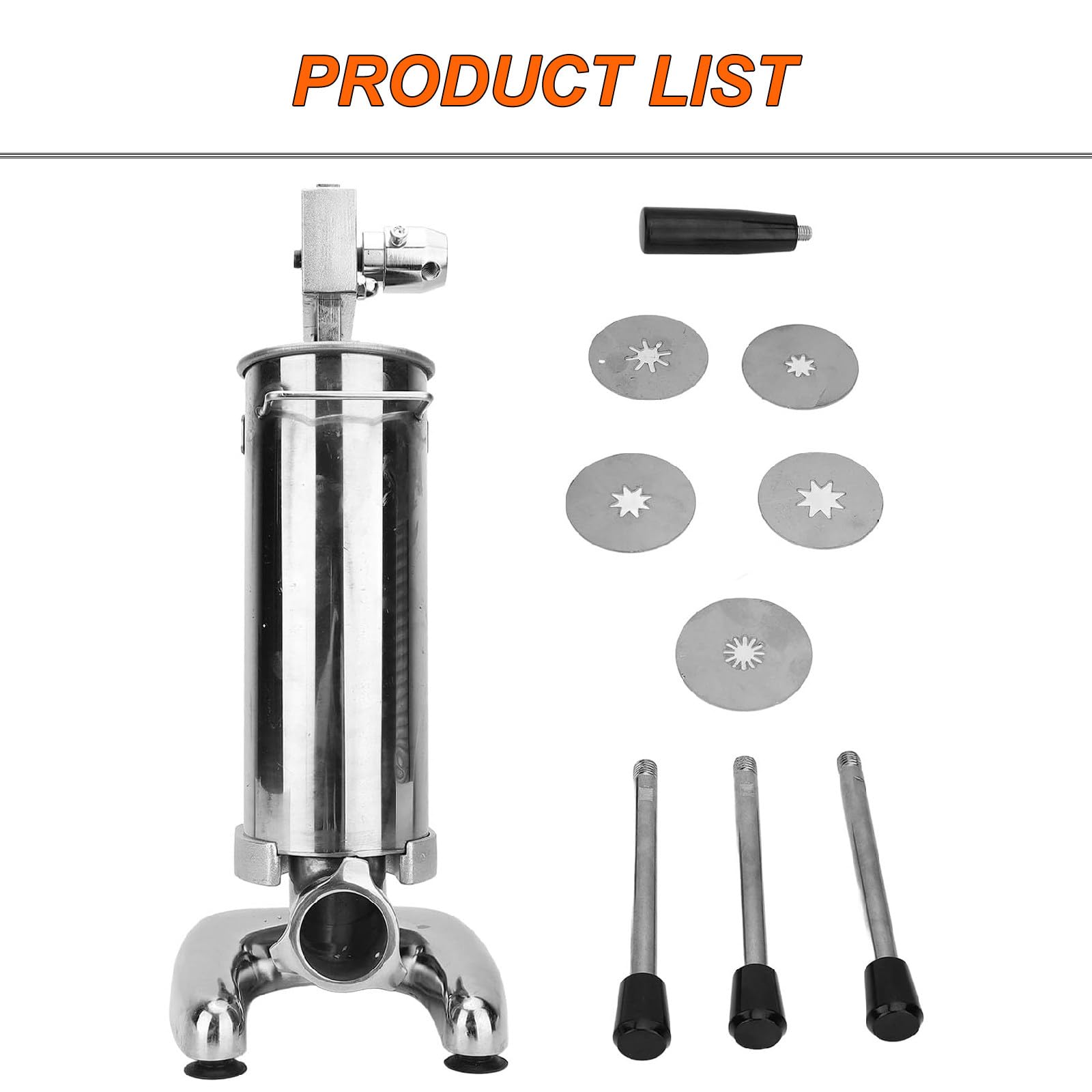 MáQuina Para Hacer Donas EspañOlas Manuales De Acero Inoxidable, MáQuina Comercial Vertical Para Churros Con 5 Boquillas Para Uso DoméStico En Restaurantes