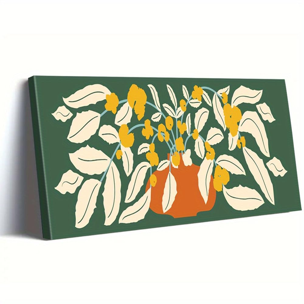 awitufhgp Modern Minimalist Aesthetic Botanical Wall Art - Abstract Floral Canvas Print, for Living Room, Bedroom, Office Decor(70x140cm/28x55in(WxH)/No frame)