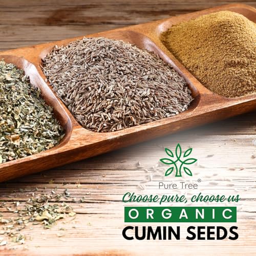 Image of Pure Tree Certified Organic Jeera Seeds | 10 Kg / 10000 g | Cumin Seeds | Sabut Jeera Whole Spices | Jeelakarra | Zeera | For Curries & Veg