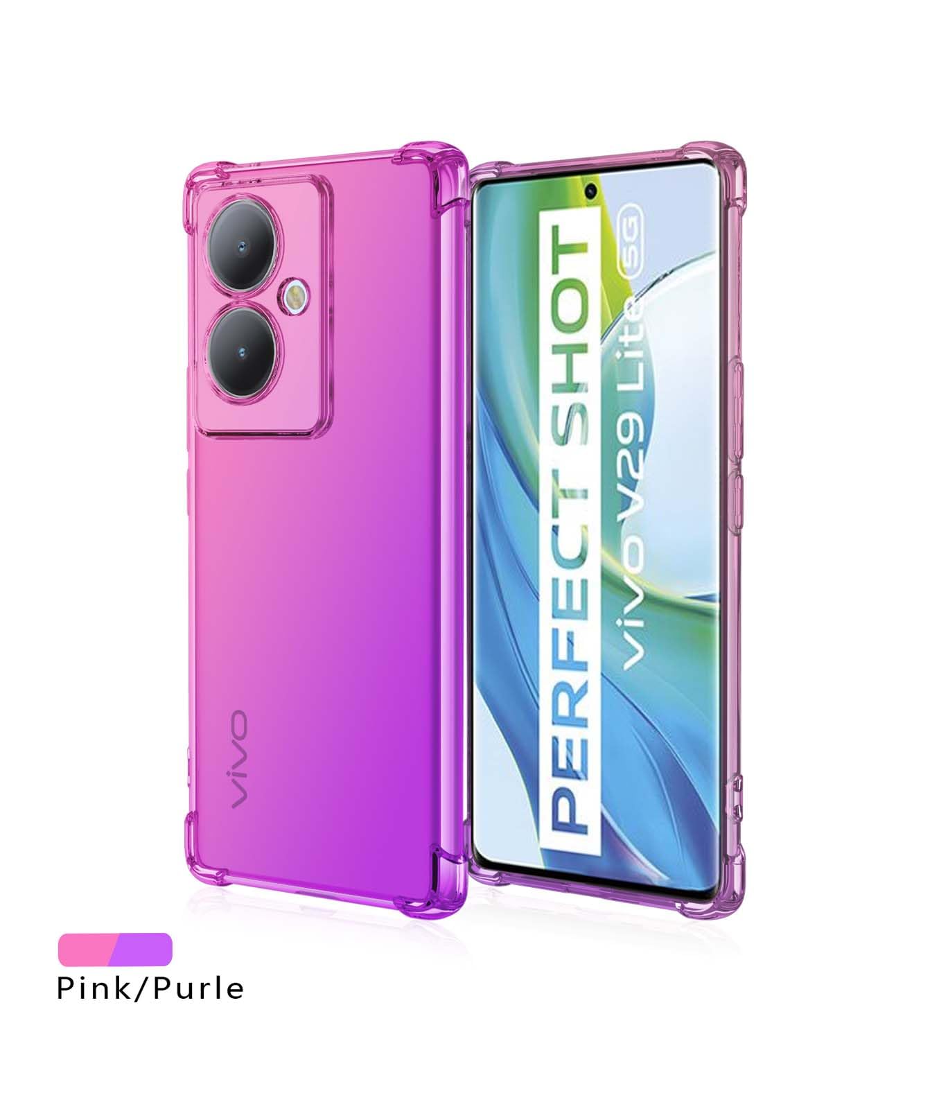HAOYE Cover per Vivo V29 Lite 5G, Custodia in TPU a Gradiente