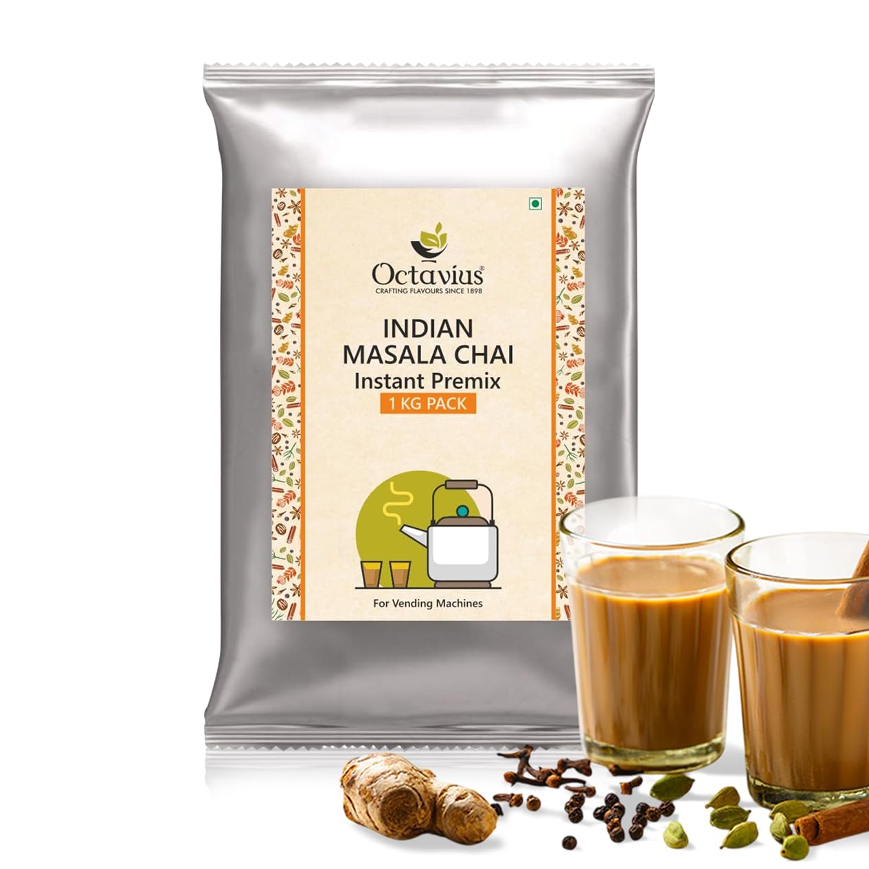 Sponsored Ad - Octavius Indian Masala Premix Tea -1 Kg | For Vending Machine | Masala Chai Instant Premix | Masala Chai Powder | Readymade Tea | Added Extracts of Aromatic Indian Spices | 1Kg.