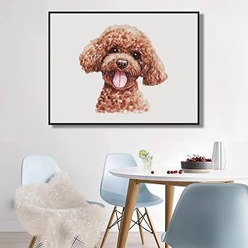 油絵　ちえ　花冠のかわいいトイプードル 油絵 ちえ 花冠のかわいいトイプードル 油絵 ちえ様専用 花冠の