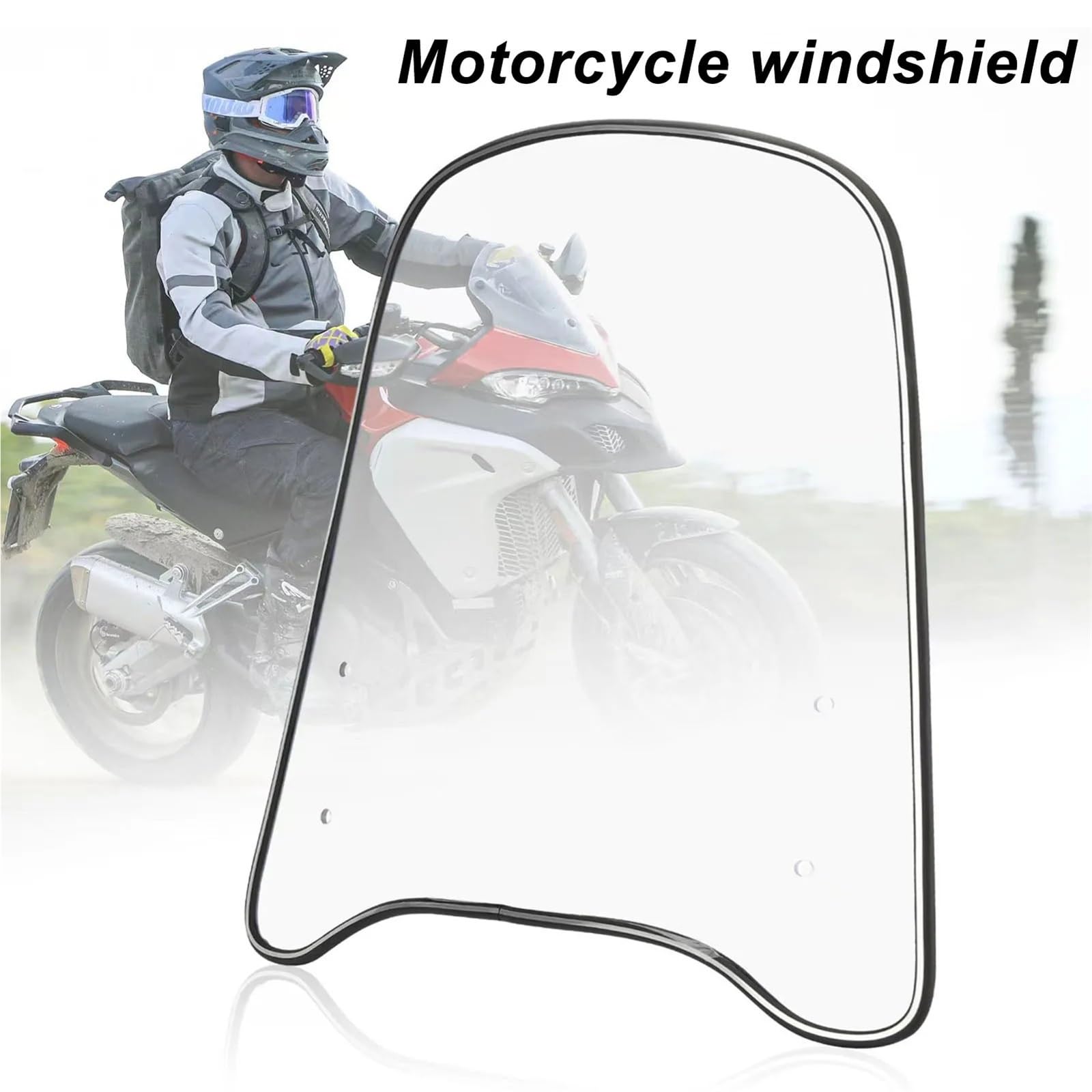 Spoiler szyby motocyklowej, przedłużenie szyby, przezroczysty deflektor powietrza, dekoracja komputerowa, akcesoria motocyklowe