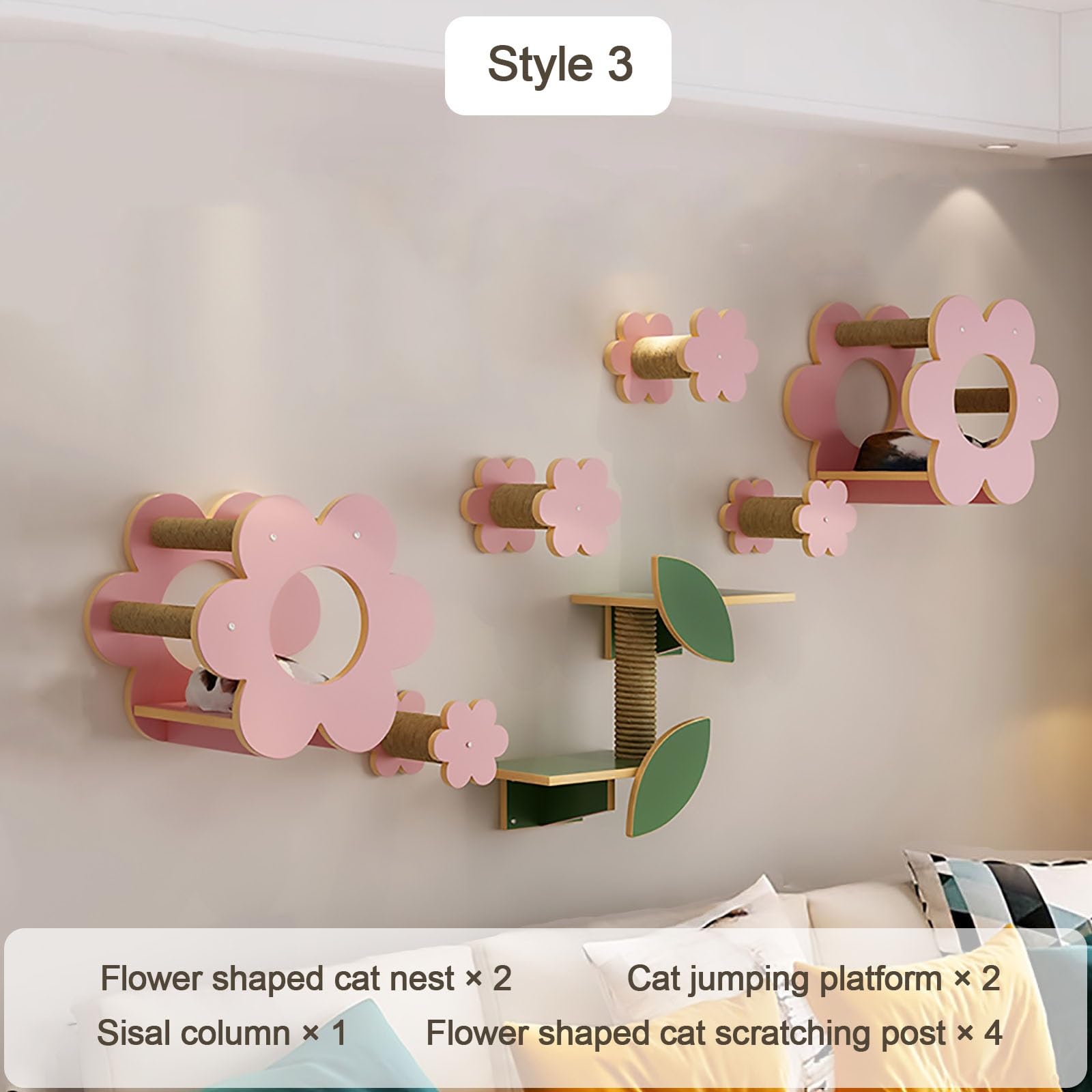 Wandmeubel Klimmuur Kat - Luxe Hangmat XXL (Crème