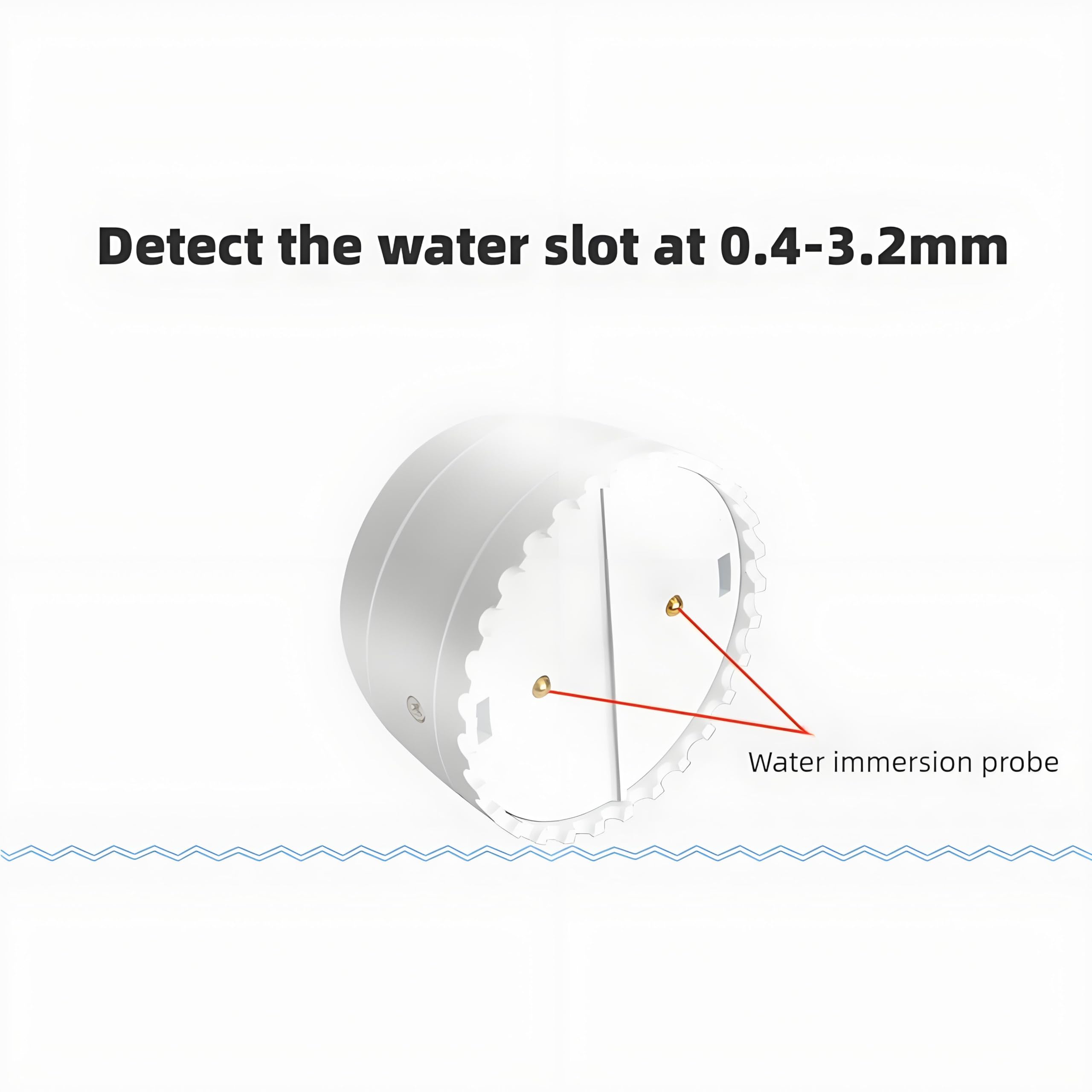 4 Pack Sensor WiFi de Alarma Fuga Agua 100dB con Alertas App Detector Inundación Grado Comercial para Equipo Piscina de Hotel Centro Datos