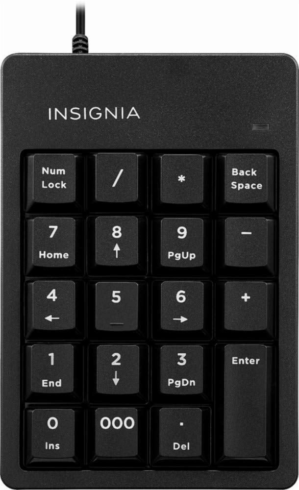 Insignia NS-PNKNUM19 Wired Numeric Keypad with USB cable