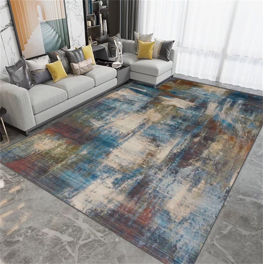 Tapis prière enfant et tapis chambre fille au design bleu minimaliste