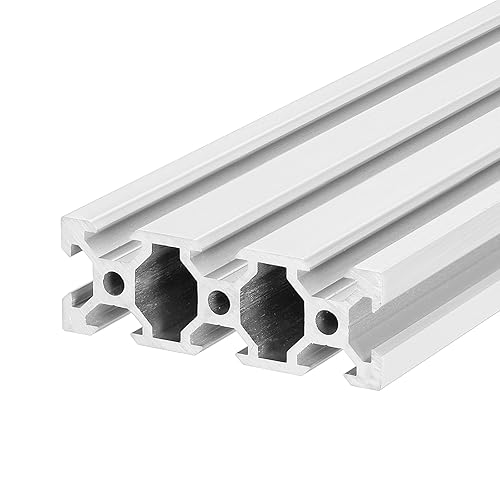 QNK 1pc 600mm (23.6") Sliver V Slot 2060 extrusión de aluminio estándar europeo anodizado riel lineal para piezas de impresora 3D y CNC DIY en forma