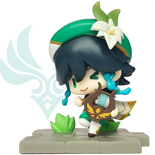 KOOLIYA Genshin Impact Figura  Battle Stance Mondstadt Edition  Venti, adornos de juguete de cápsula, la mejor colección de regalo para los