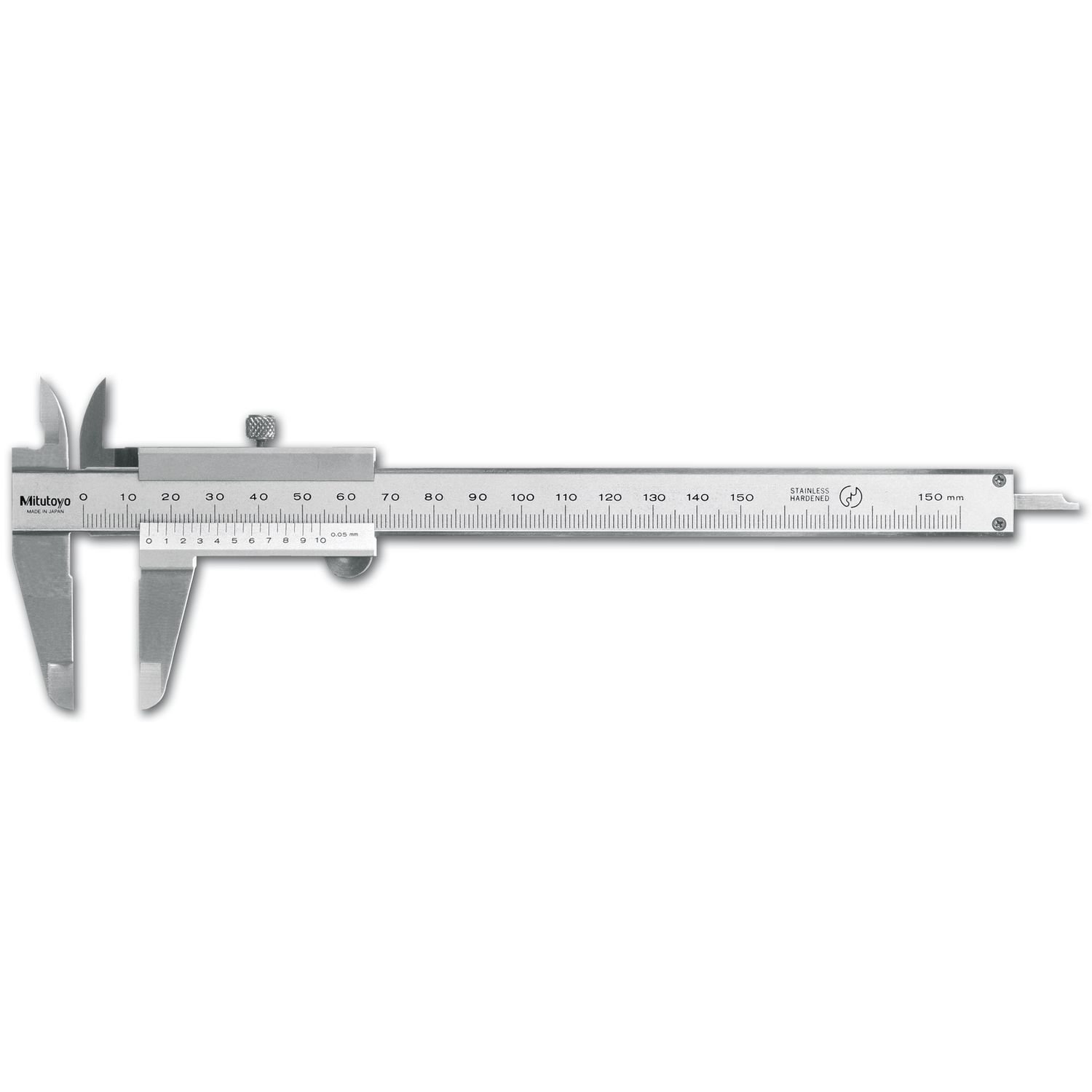 MITUTOYO Präzisionsmessschieber mit Feststellschraube DIN 862, Messbereich 0-150 mm, 1 Stück, 530-101