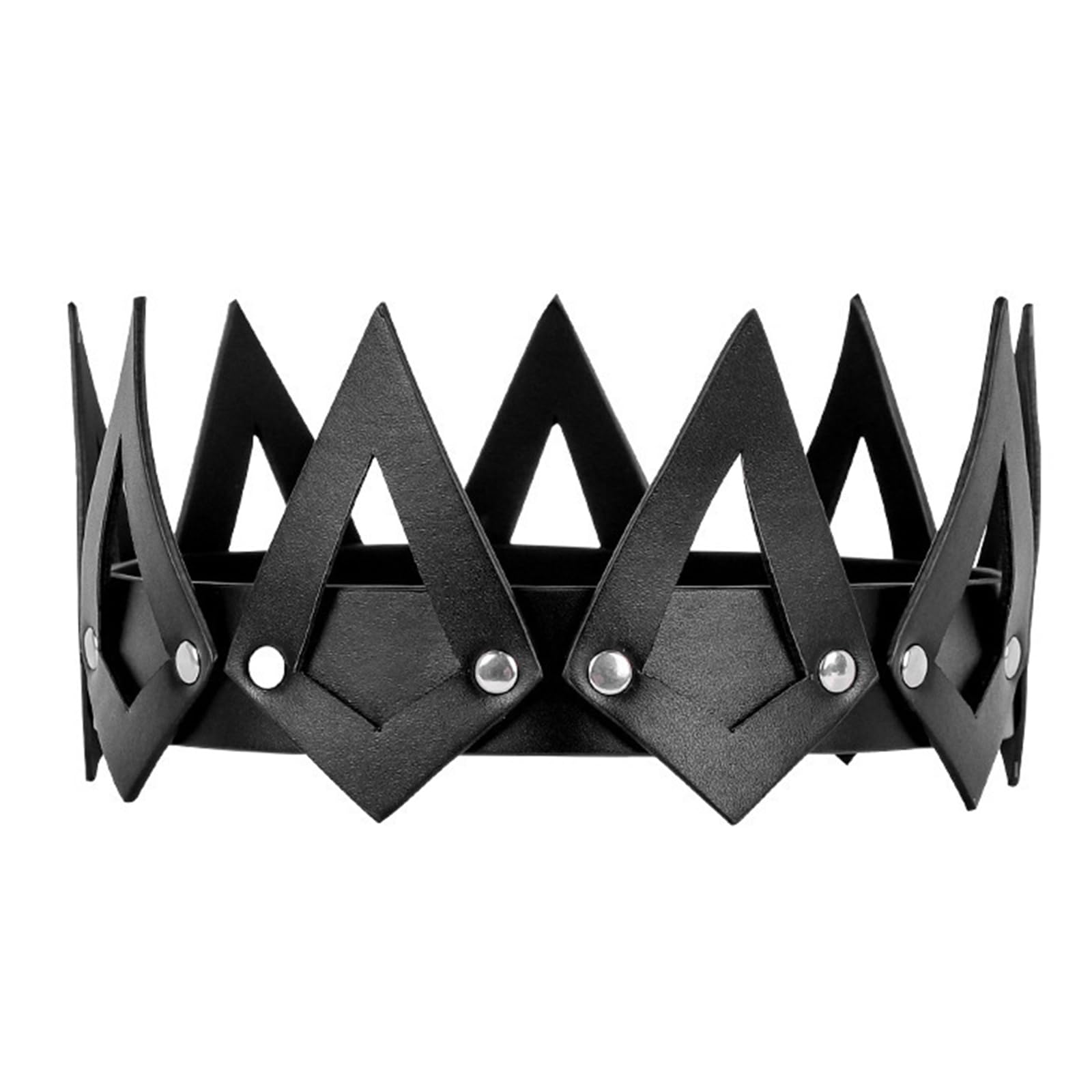 YUXITA Elegant Leather Crowned Hairband For Women Royal Headpiece For Parties Weddings And Special Occasion