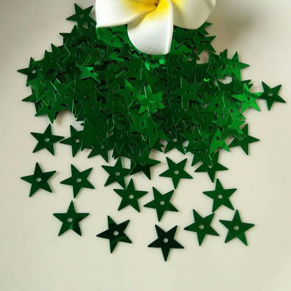 VICIYOO 3mm 5mm 7mm 10mm 13mm 15mm 20mm Sequins Medium Hole Star Bulk Sequins Crafts Sequins Sewing Clothing Sequins 10g — image 1