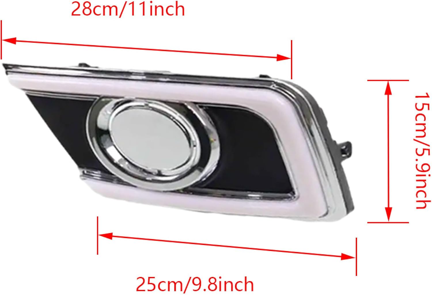 Riloer Front DRL Driving Fog Light White And Amber, Compatible with Nissan 2016-2019 Sentra Sylphy, Daytime Running Light 2 Color LED Turn Signals