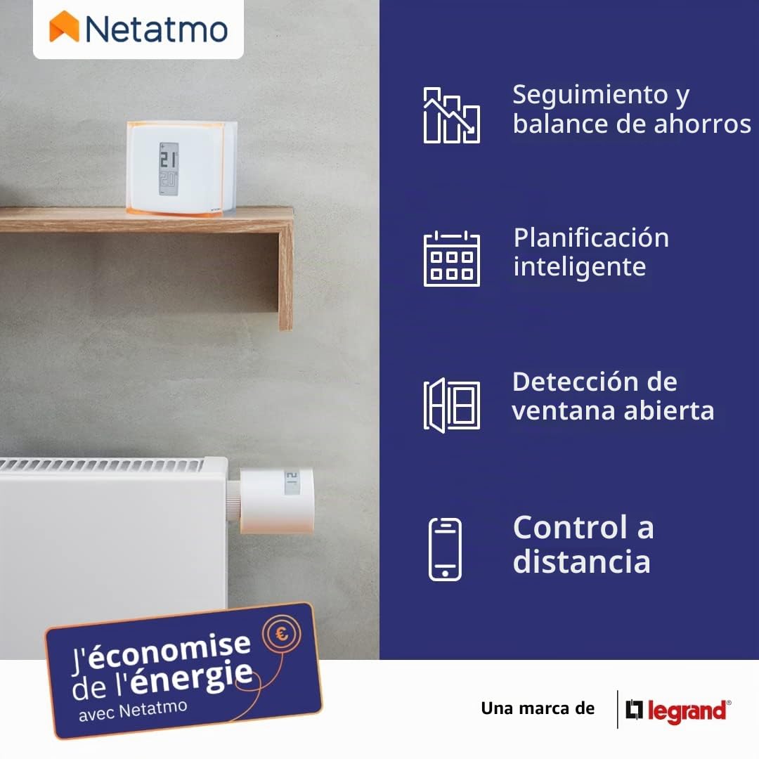 Netatmo NAV-FR - Válvula inteligente adicional para radiador, multicolor (Manual en francés únicamente)