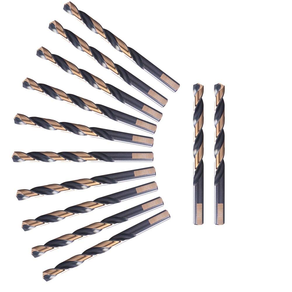 Black & Gold Drill Bits - 12 Pack 17/64" -4 Black & Gold Drill Bits - 12 Pack 17/64" -4