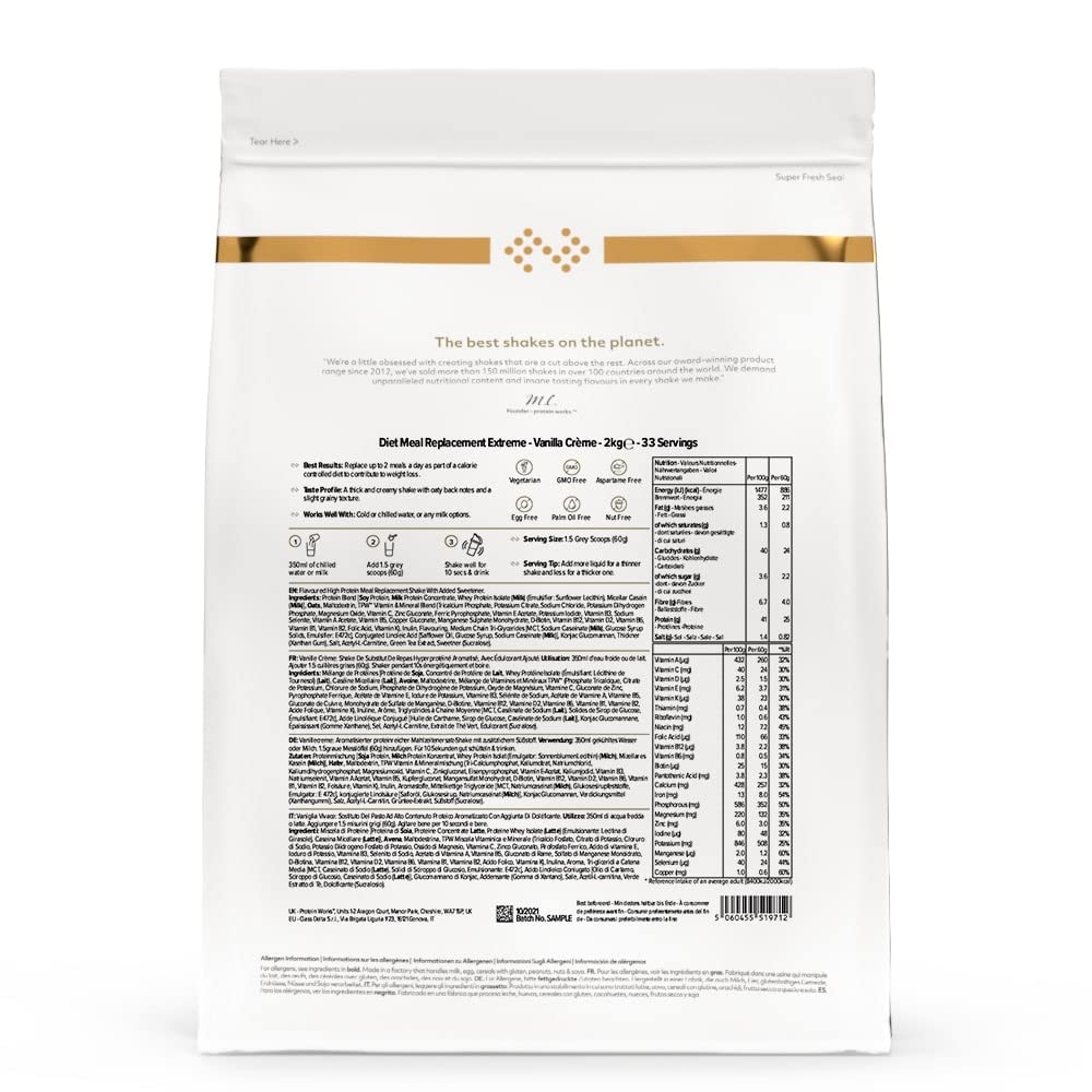 Protein Works | Diet Meal 360 - Platinum, Fraise à la Crème, 33 Repas, 2kg | Shake Substitut de Repas Diététique Avancé, Soutien Perte de Poids, Nutritionnellement Complet, 26 Vitamines & Minéraux
