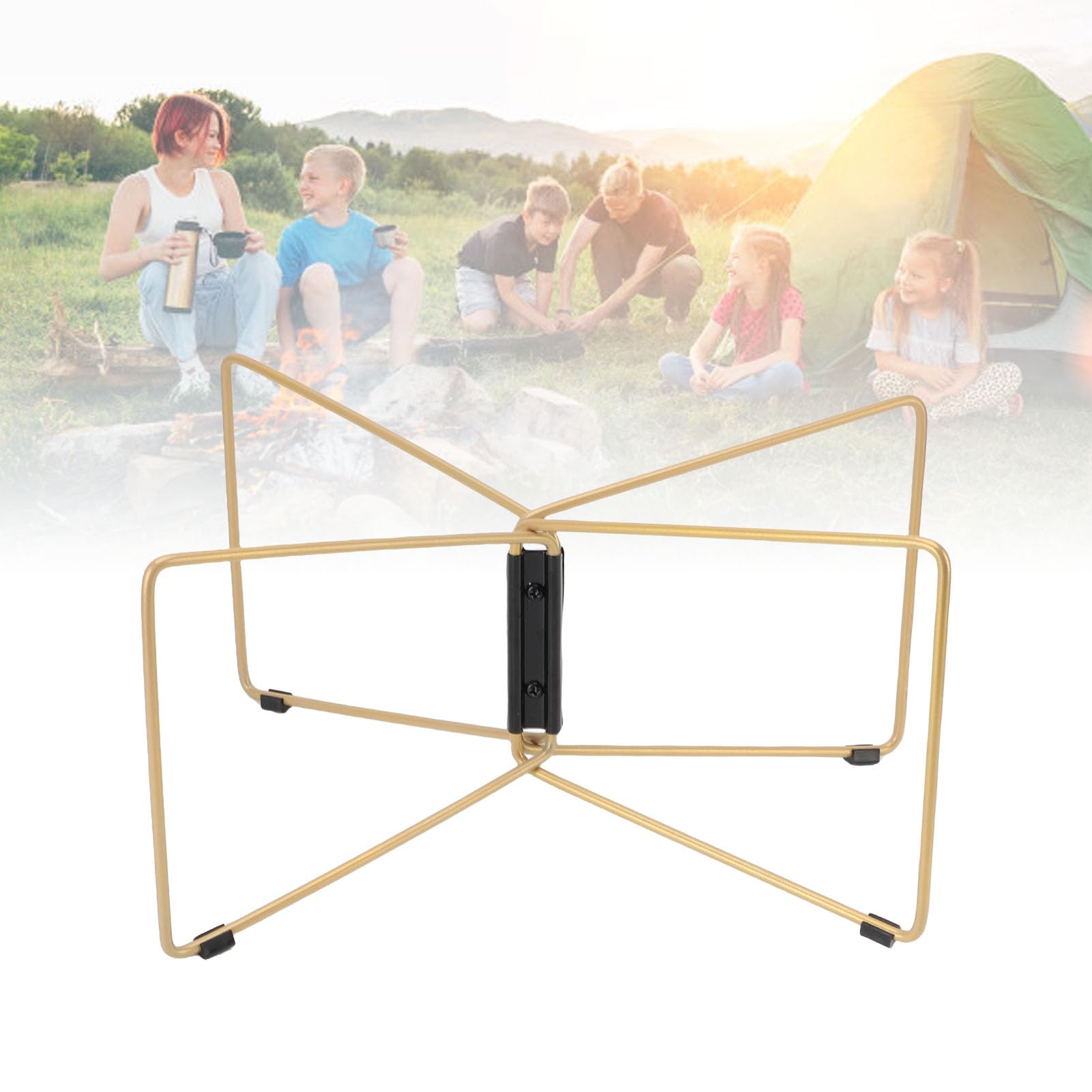 CHICIRIS Porta Bagagli Pieghevole Campeggio per Valigia Pieghevole Stand in Acciaio Inossidabile Campeggio Esterno Universale Portatile (Acciaio inossidabile 2)