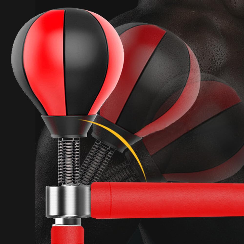 Set da Boxe Regolabile per Adulti - Allenamento Standing Punch Con Guantoni, Punching Ball, Supporto - Altezza Regolabile 120-190 cm