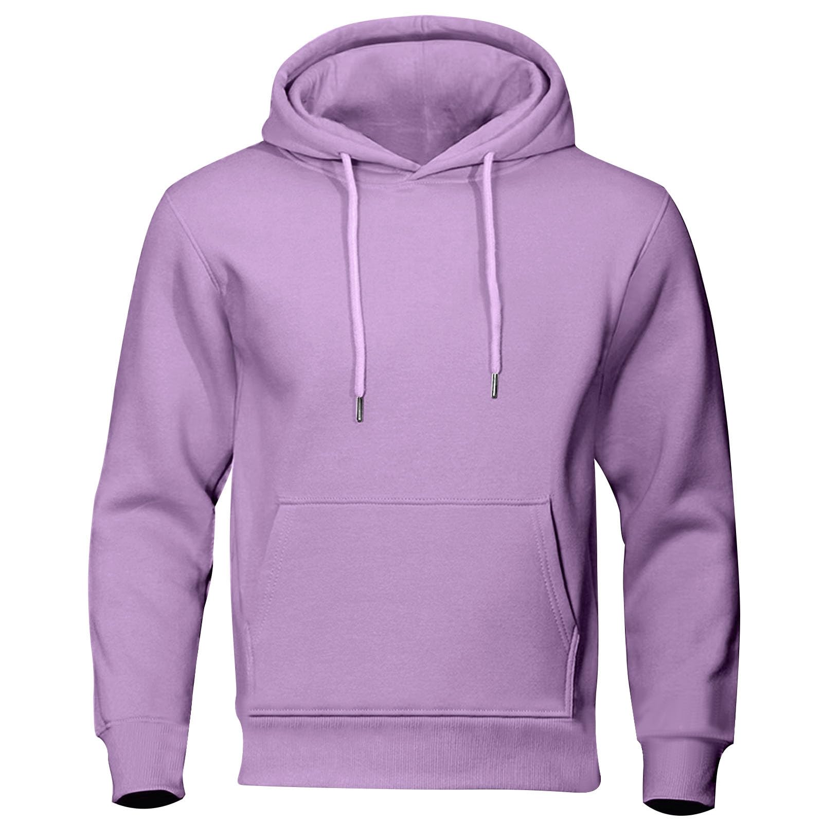 Mens Hoodies Lightweight Fashion Fleece Lined Hooded Sweatshirt Long Sleeve Gym Casual Pullover with Kangaroo Pocket — view 19