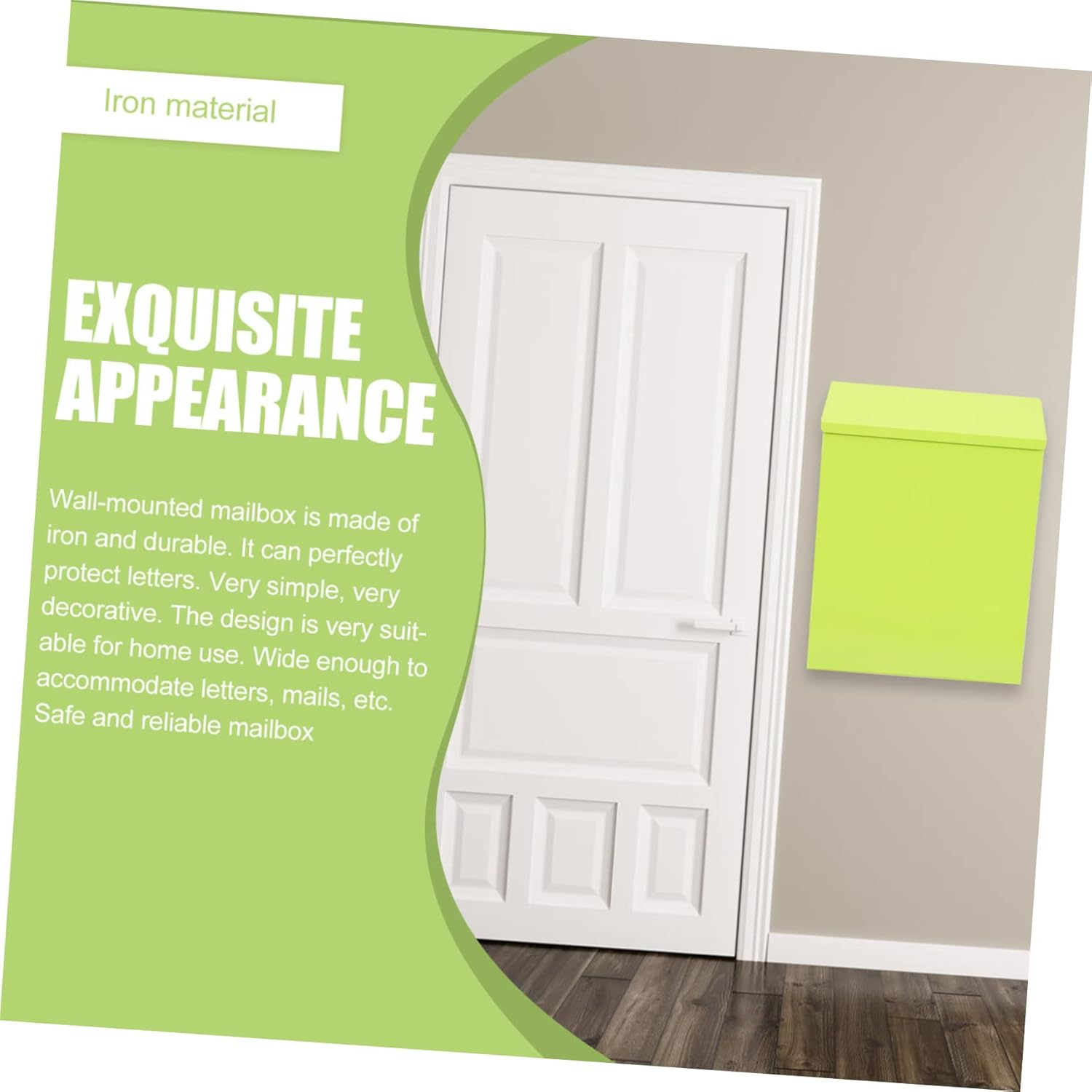 Angoily Convenient Wall Mount Mailbox Lock Wall Mailboxes for Outside Suggestion Box for School