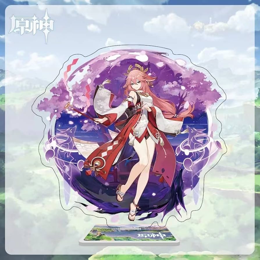原神 エフェクトアクリルスタンド オリジナルチケットファイル 八重神子 2種類 原神 2024フェスシリーズ アクリルスタンド Genshin 八重神子 原