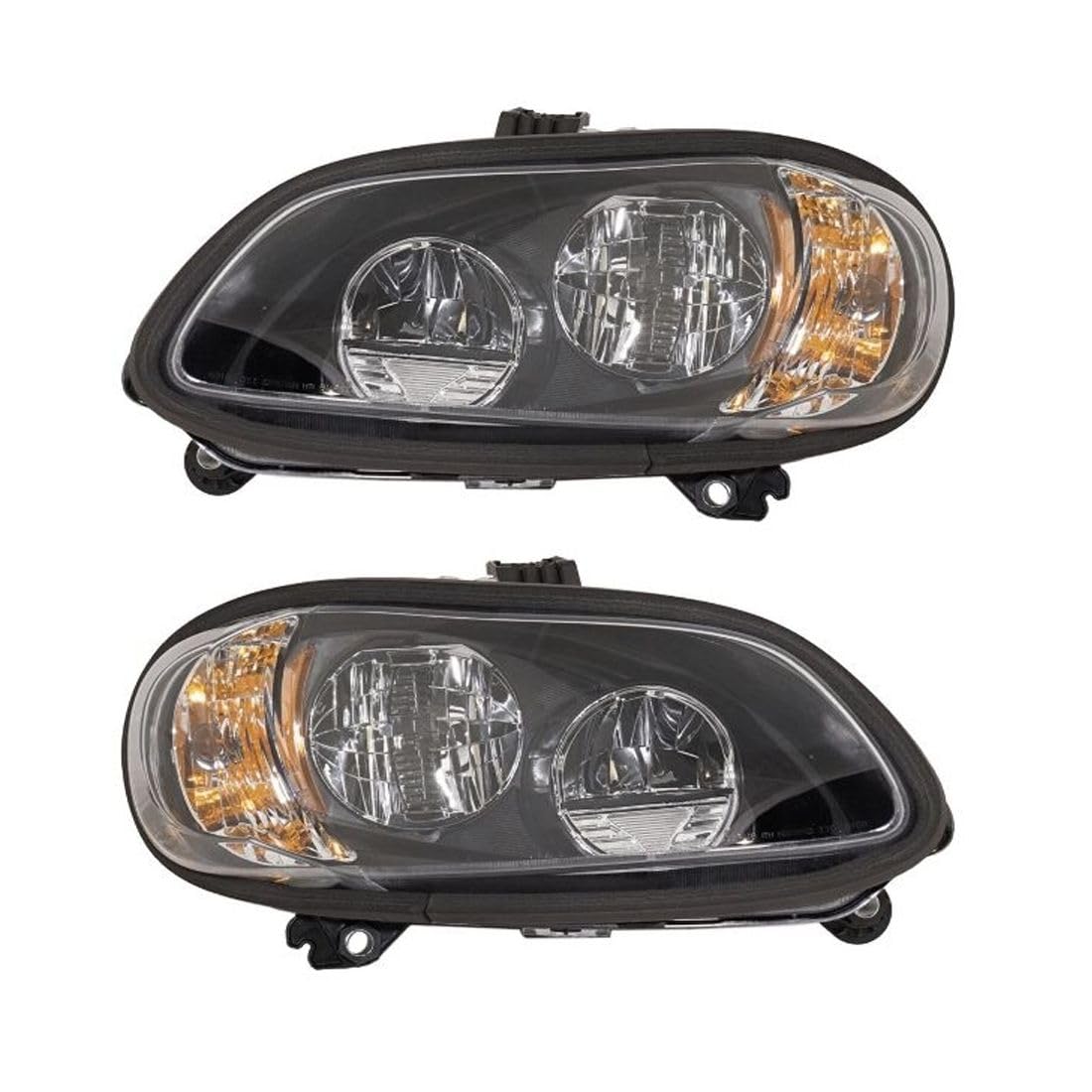 DUST GLOW Left Driver and Right Passenger Side Headlight Clear Lens Driving Head Light Headlamp Hand for Freightliner for M2 106 Base 19-21 for M2 112 Base 19-21