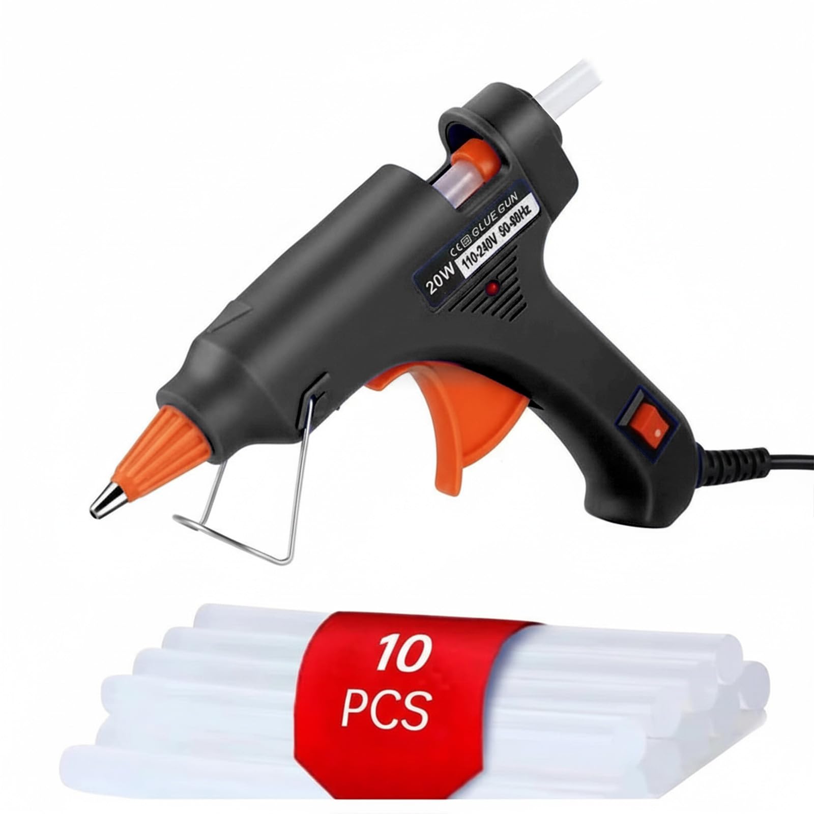 Mini Hot Glue Gun Kit with 10 Sticks 20W Fast Heating Craft Tool -