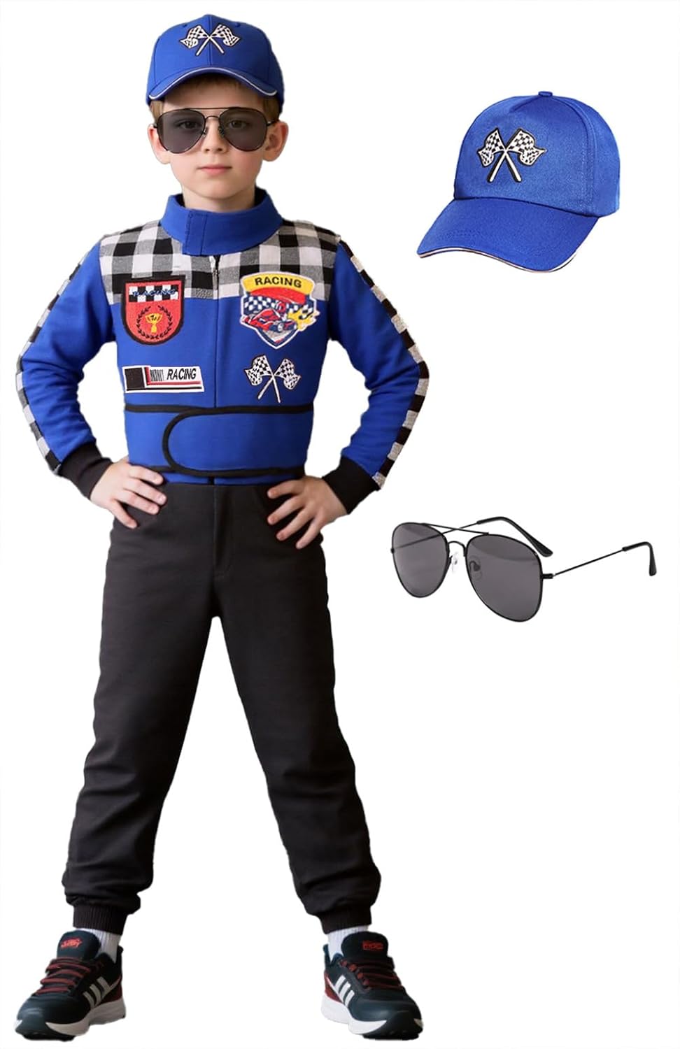 Kids Race Car Driver Costume Toddler Boys Race Car Driver Halloween Costume