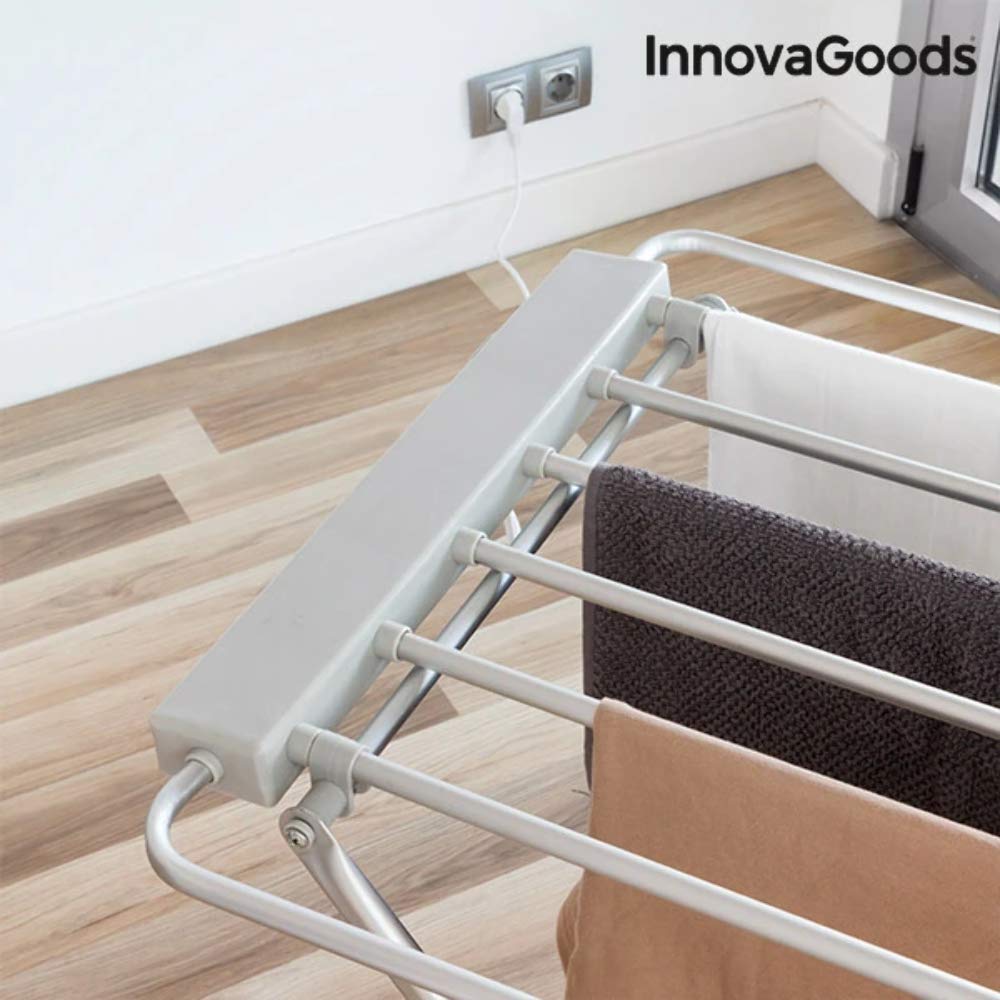 TENDEDERO ELÉCTRICO PLEGABLE 100W GRIS (6 BARRAS) V0100498 INNOVAGOODS