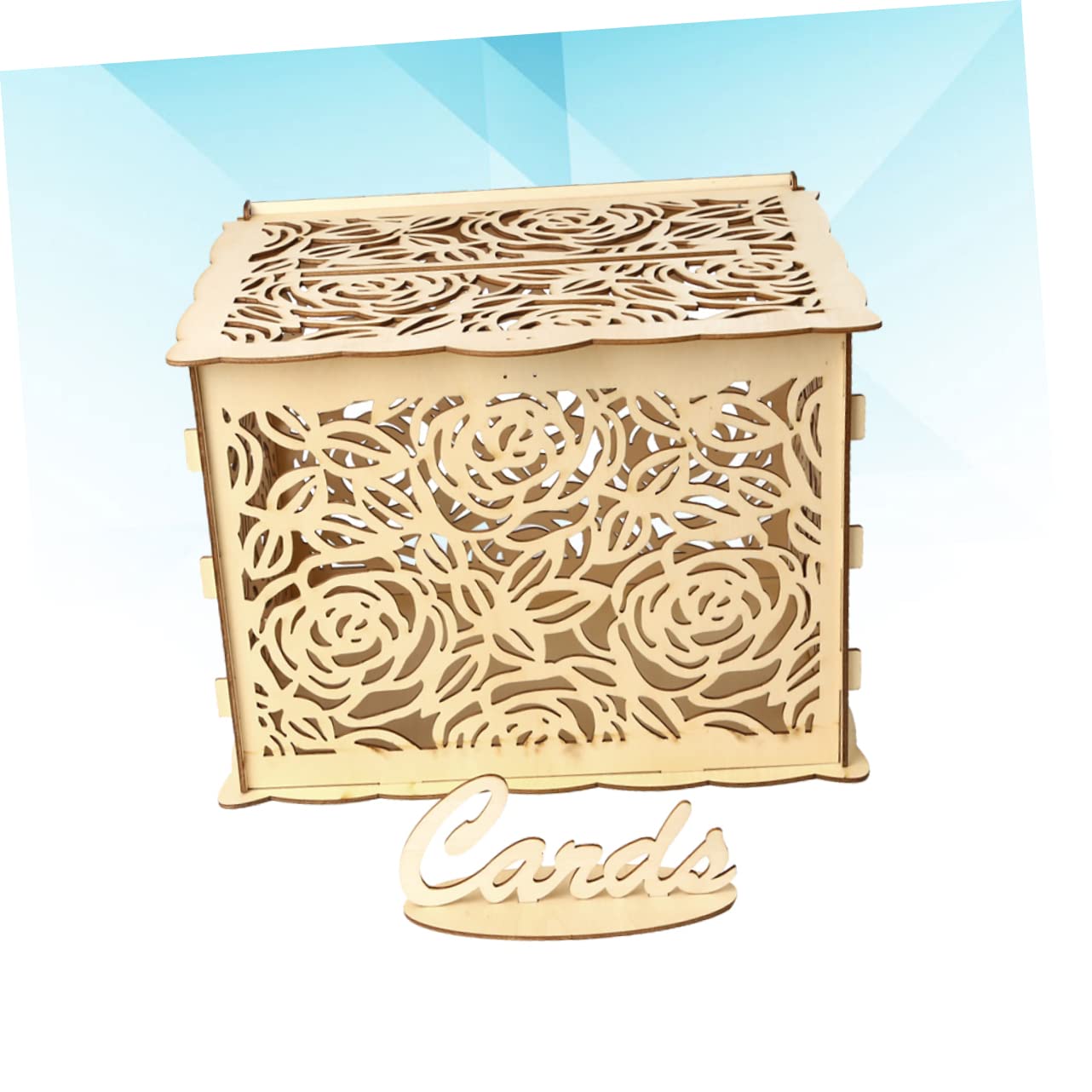 Abaodam Scatola in Legno per Matrimonio Fai da Te Motivo Scatola per Caramelle Piccoli Regali Biglietti Decorazione per Feste di Matrimonio