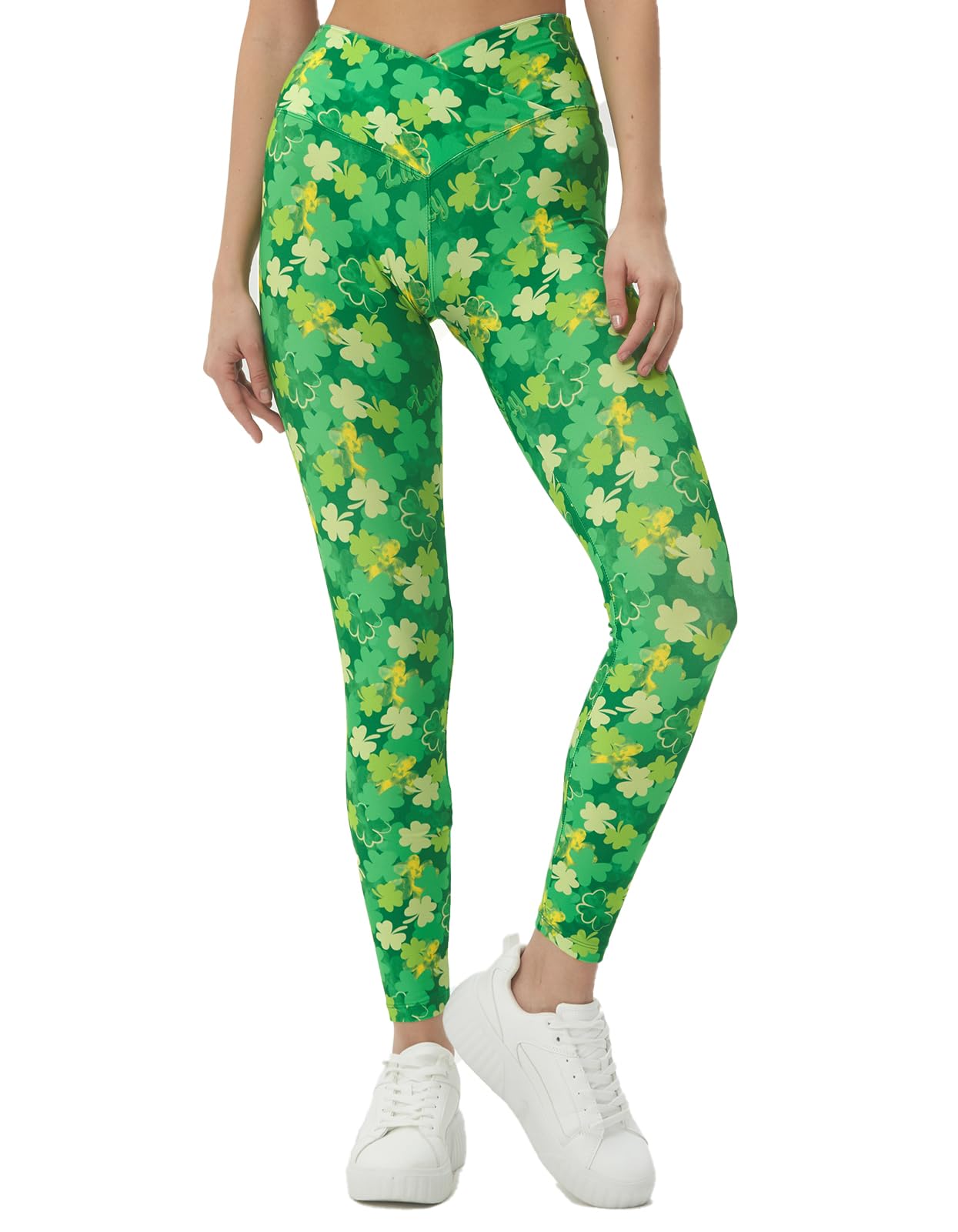 sissycos Women's Christmas Halloween Crossover Leggings High Waisted