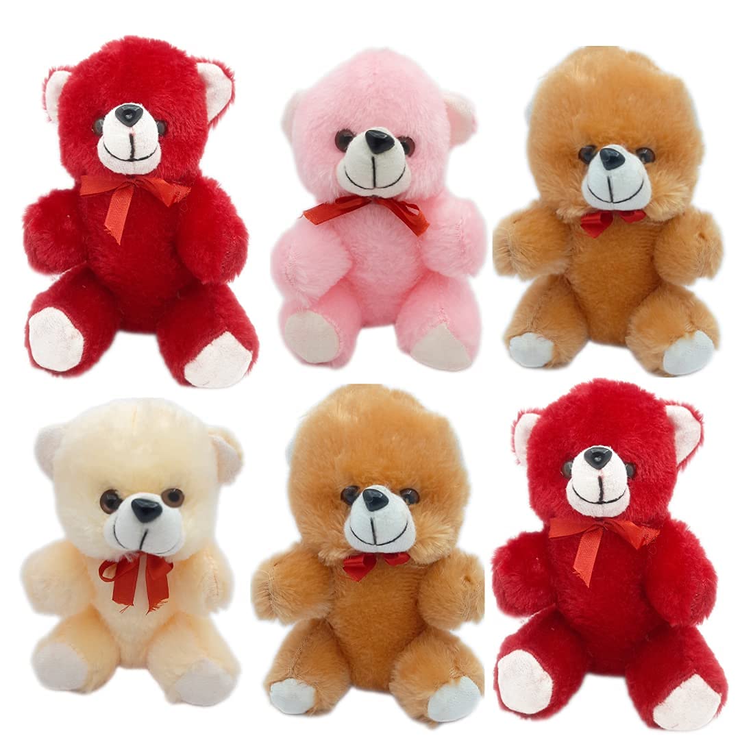 MA Toys Mini Teddy Bear Soft Toy for Kids, Boys, Lover, Anniversary, Birthday (Set of 6)-Multi Color (B09CMM7BV5) Amazon Price History, Amazon Price Tracker