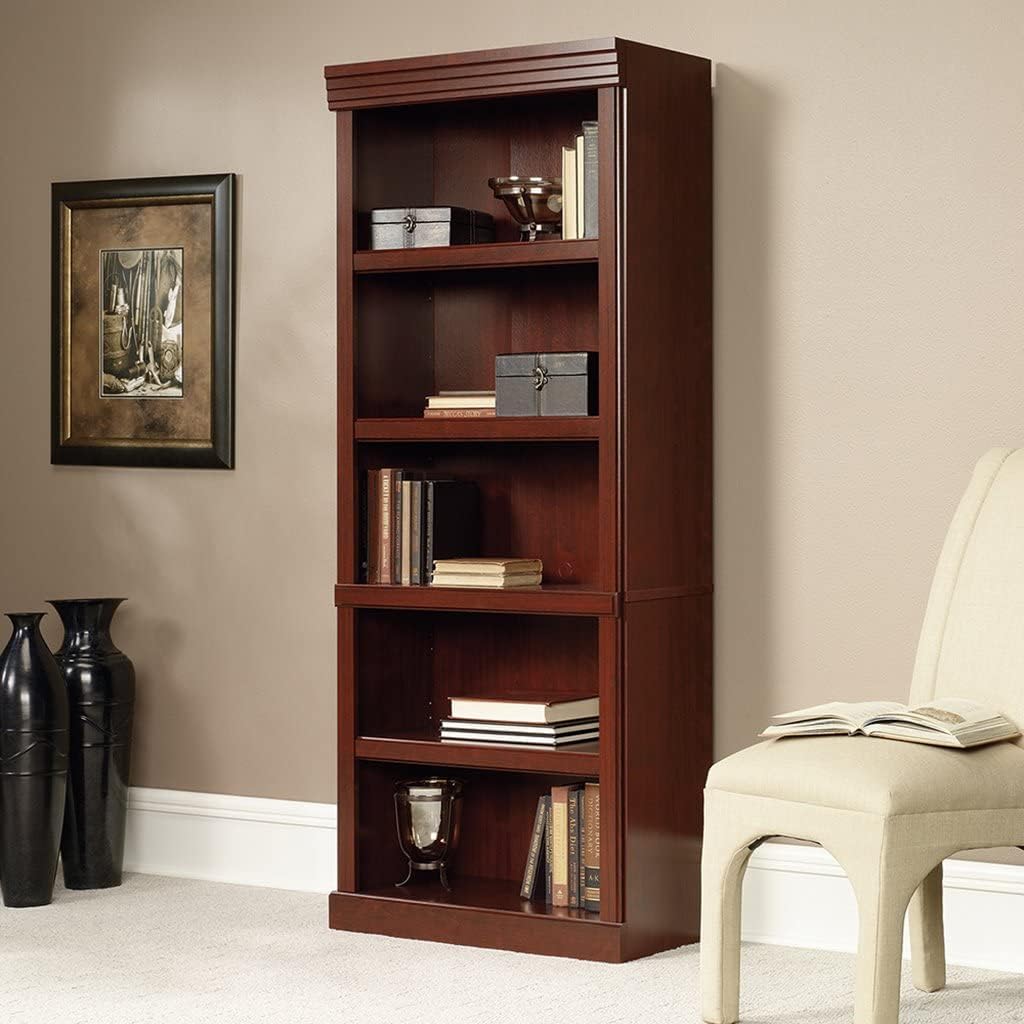 Sauder Heritage Hill Library, L: 29.80" x W: 12.99" x H: 71.26", Classic Cherry finish
