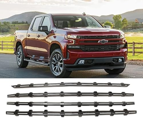 Miniatura 2 de CHIESMA Cubiertas de parrilla para Silverado 1500 para Chevy Silverado 1500 LT RST 2019-2022 Cubierta de parrilla delantera parachoques delantero