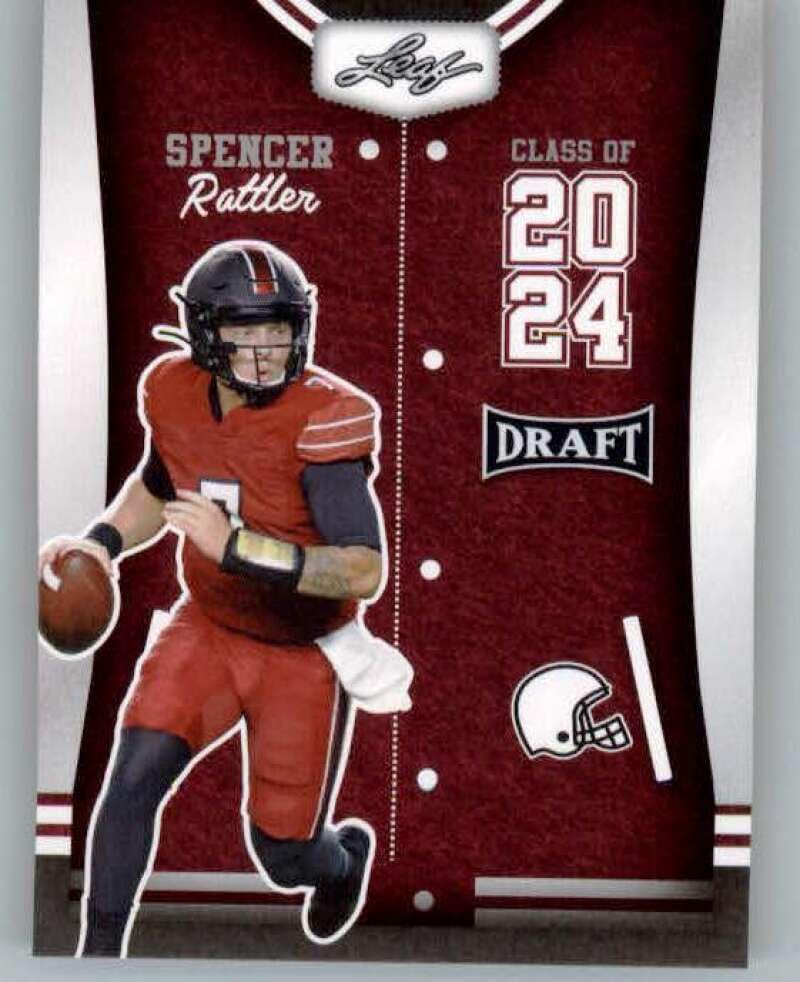 2023 Leaf Draft #80 Spencer Rattler South Carolina Gamecocks RC Rookie Football Trading Card