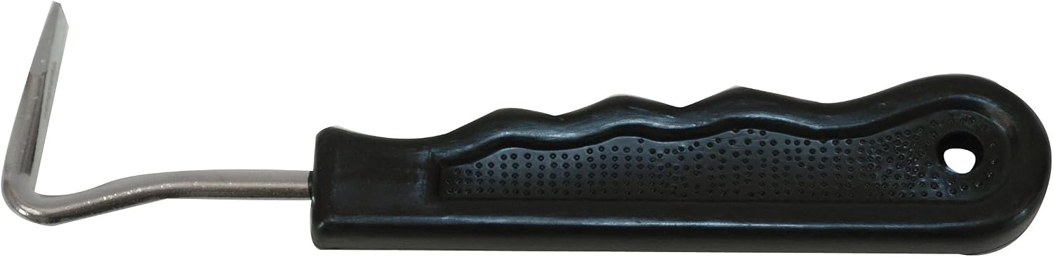 Partrade Trading Hoof Pick Easy Grip Handle Black Horse Aid Treatment 6-5/8"